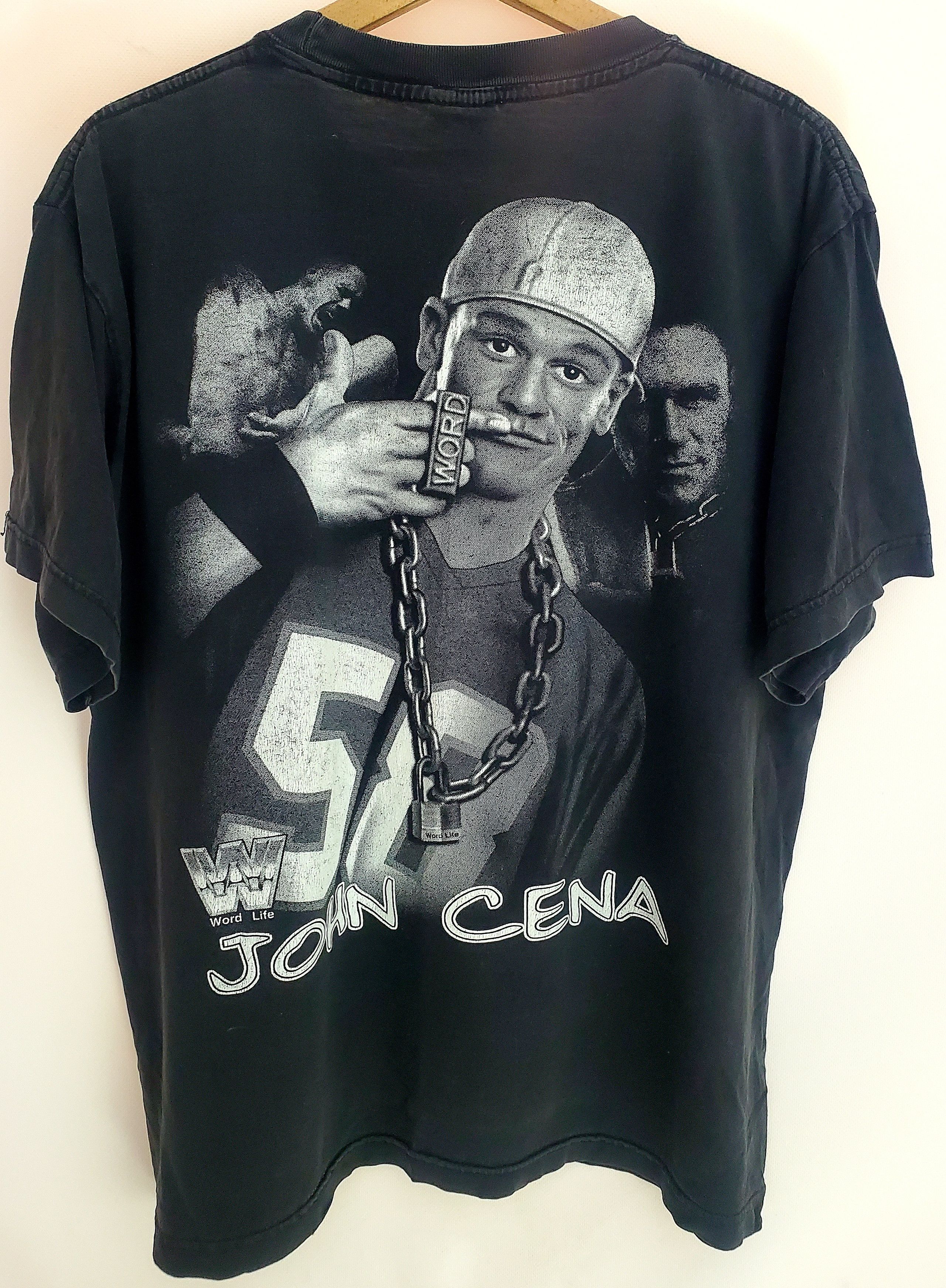 WWE Vintage WWE John Cena Word LifeT-Shirt Rapper Era Wrestling Size US XL / EU 56 / 4 - 4 Thumbnail