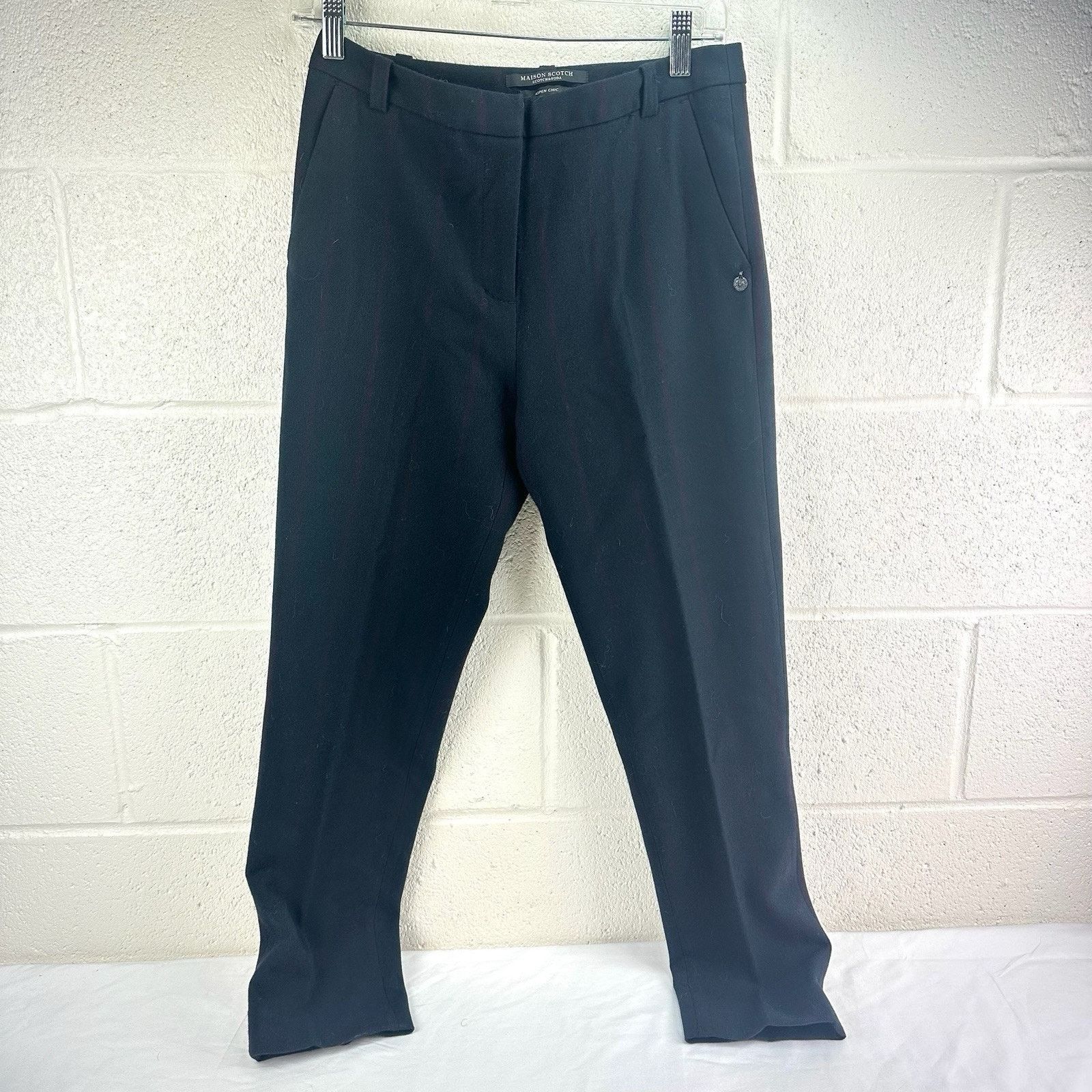 Scotch & Soda Maison Scotch & Soda Aspen Striped Navy Pants Petite 27x26 Size 27" / US 4 / IT 40 - 1 Thumbnail