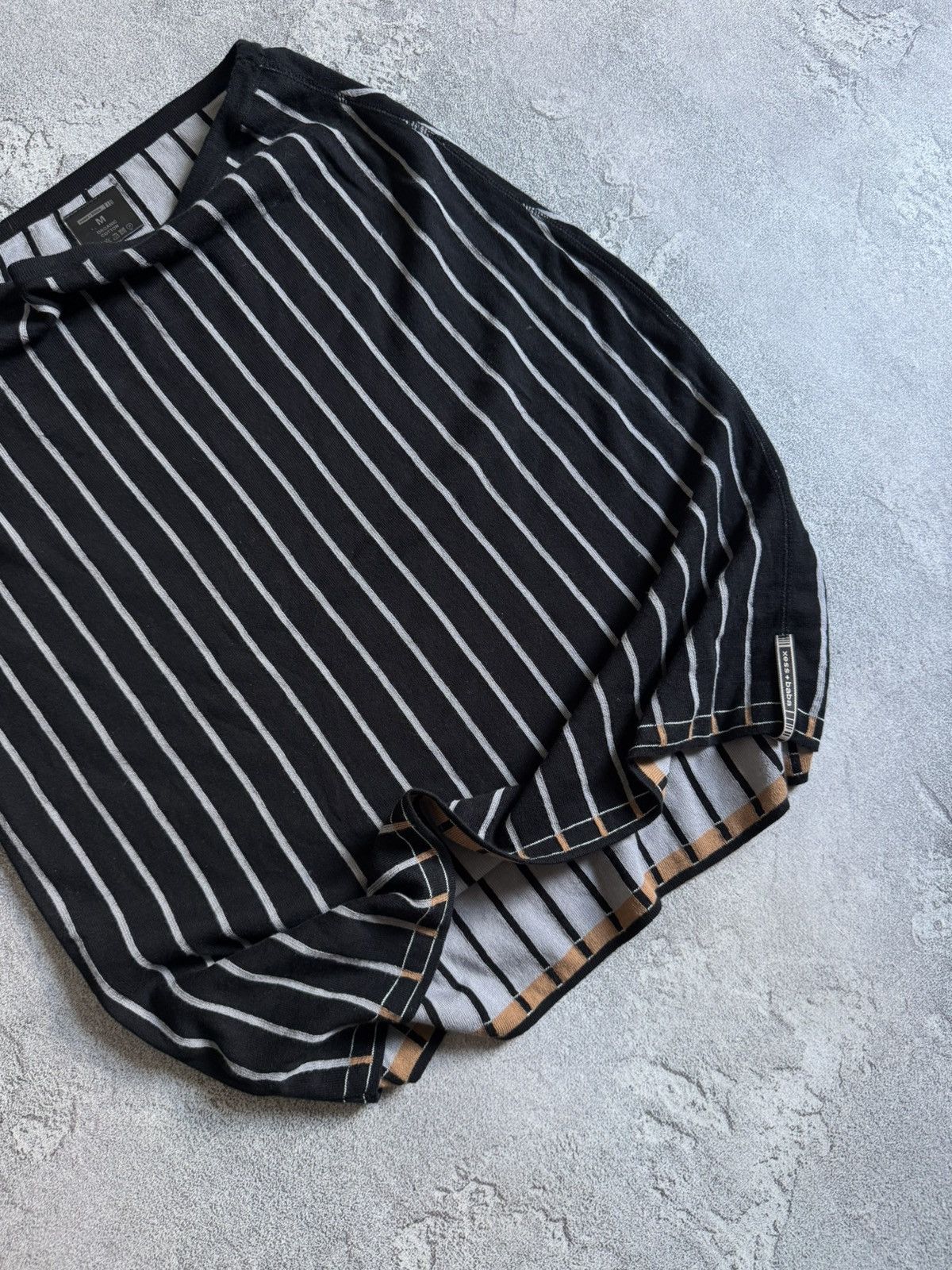 Designer Xess + Baba M reversible knitwear striped skirt midi maxi Size 26" / US 2 / IT 38 - 3 Thumbnail