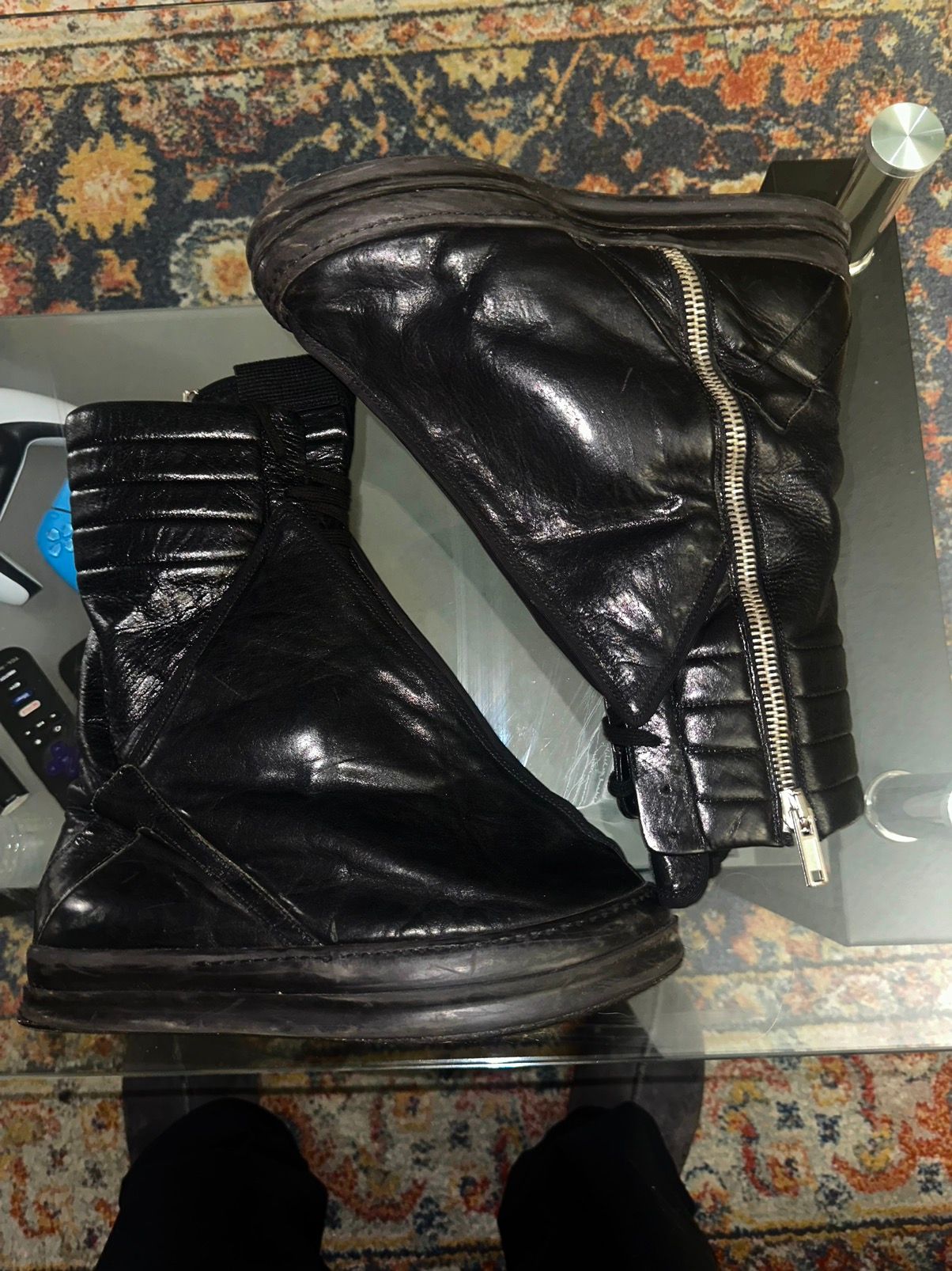 Pre-owned Rick Owens Ss11 Anthem Turbobasket Mega Hoof Dunks Sneakers In Black