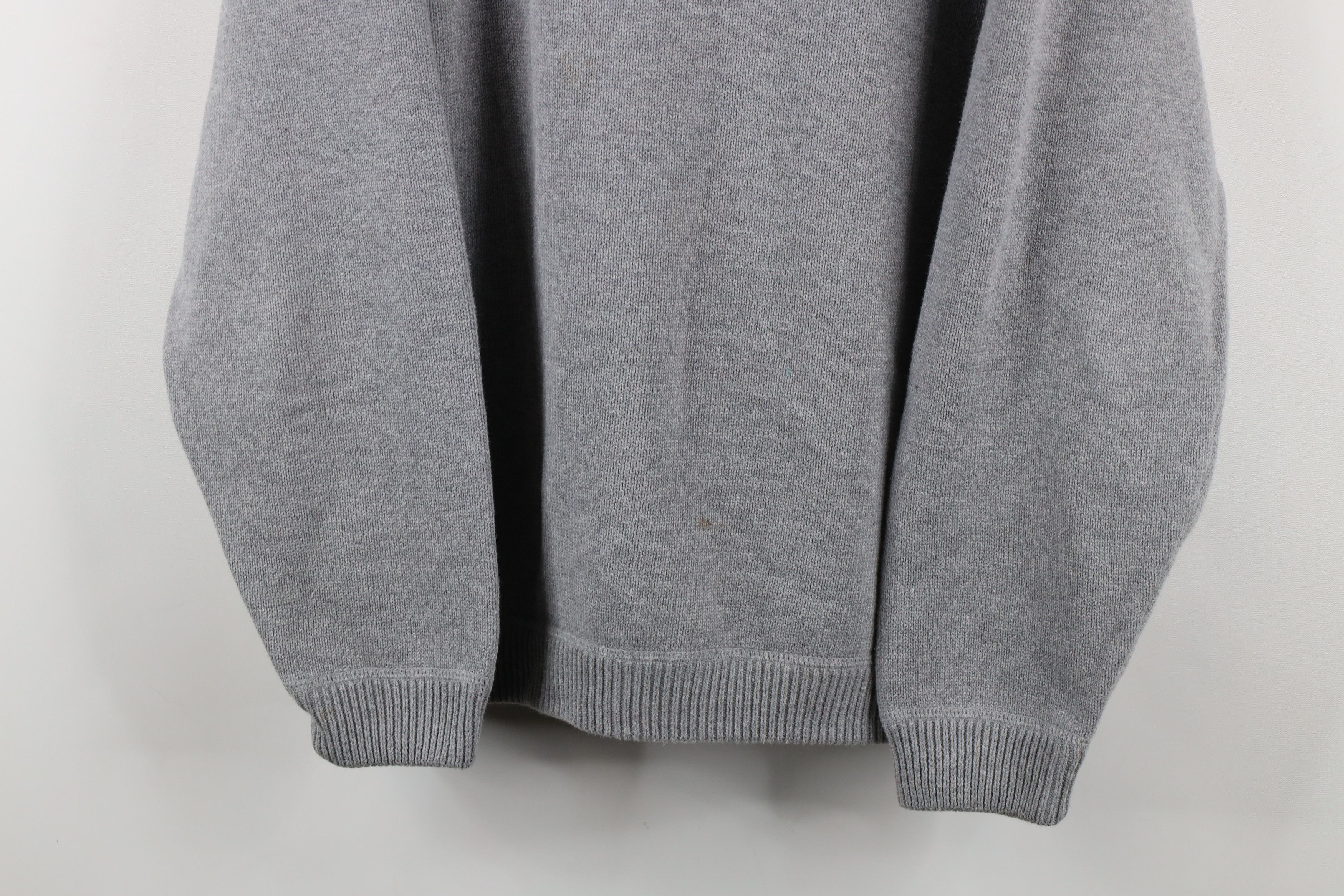 Eddie Bauer × Vintage Vintage 90s Eddie Bauer Heavyweight Cotton Knit Sweater Gray Size US L / EU 52-54 / 3 - 3 Thumbnail