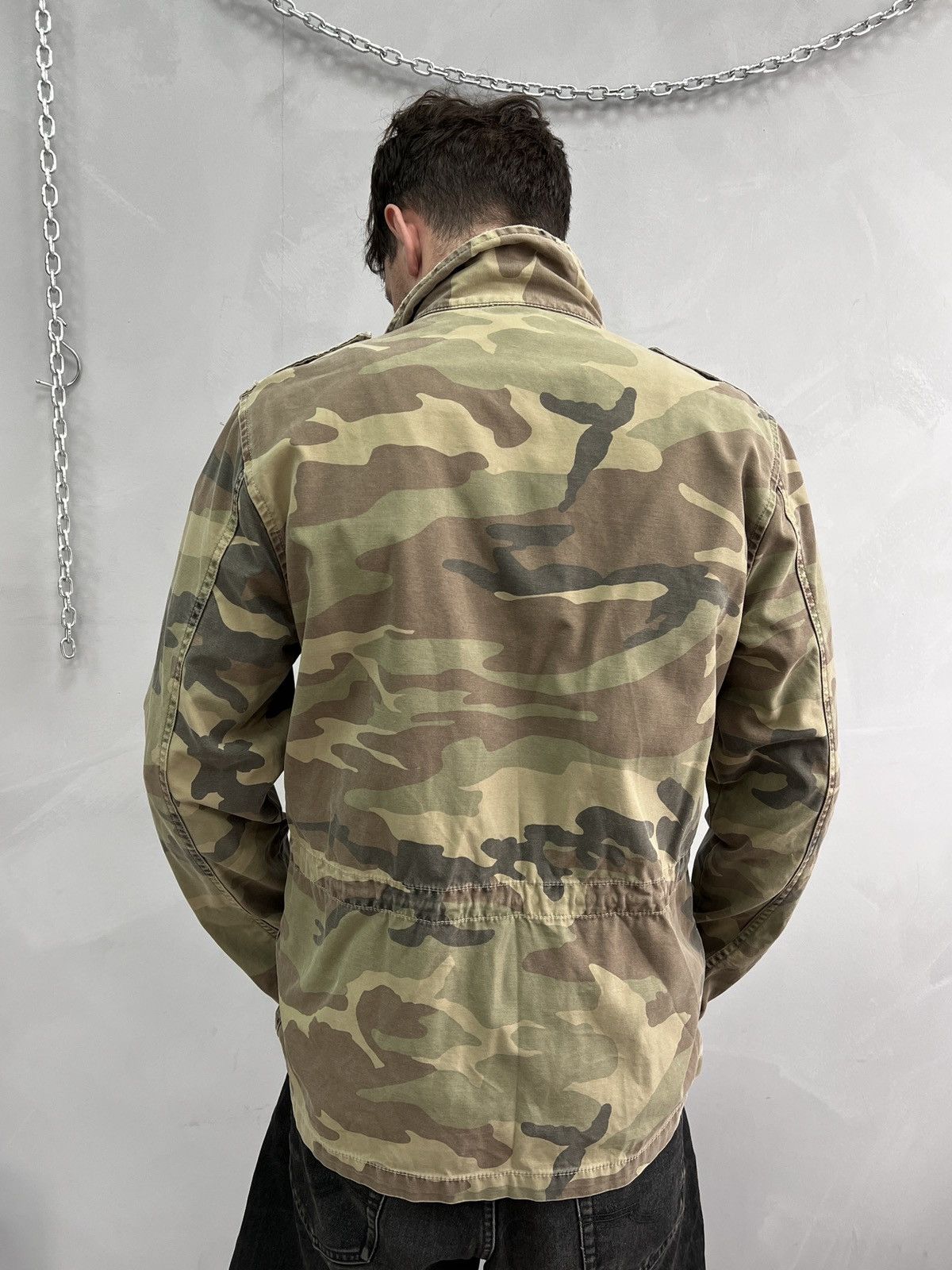 Diesel × Japanese Brand × Junya Watanabe Vintage distressed camo Japan Rags schott style jacket Size US M / EU 48-50 / 2 - 2 Thumbnail