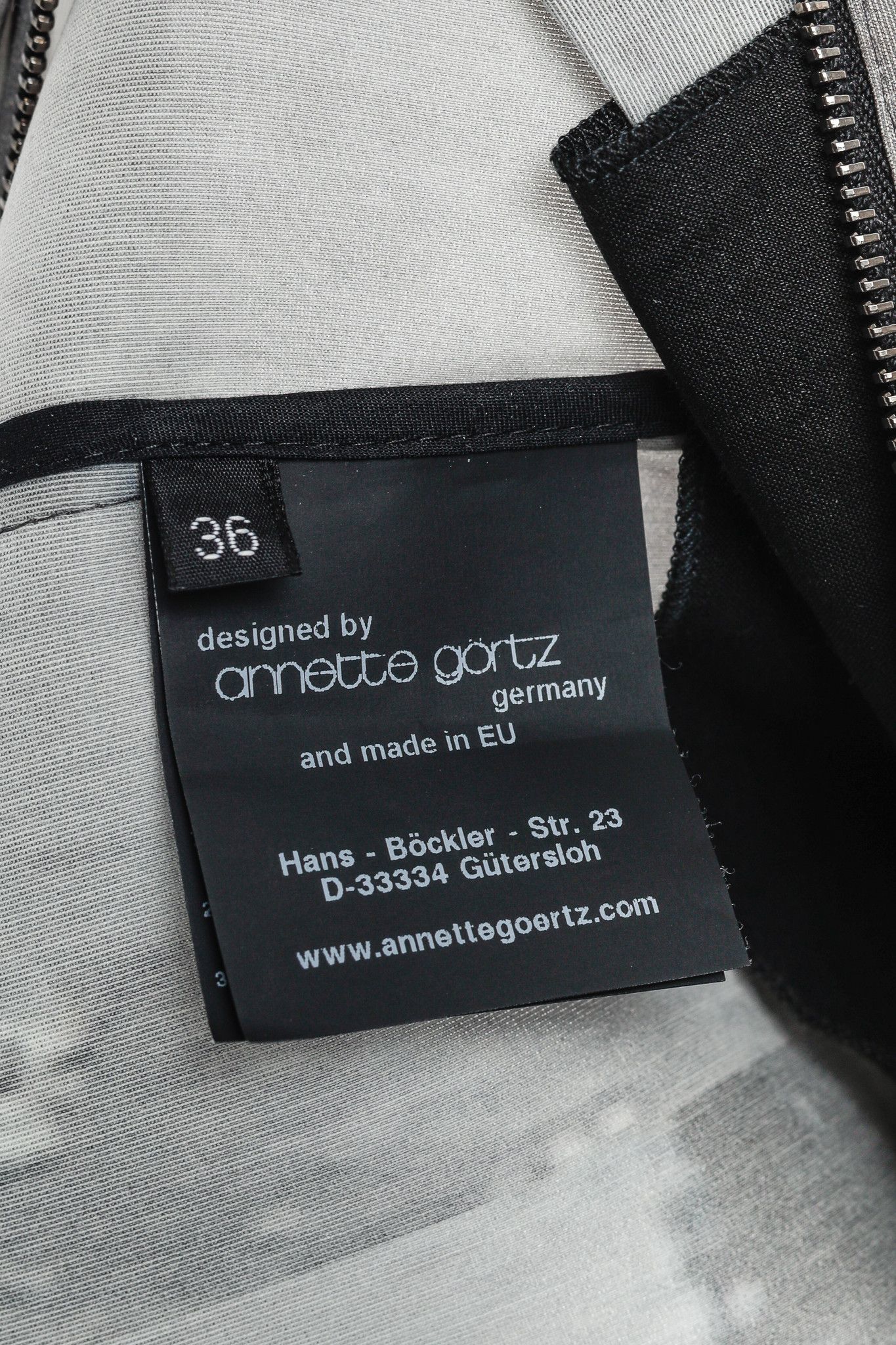 Annette Gortz SS/15 Dial Grey Graphic-Print Midi Dress