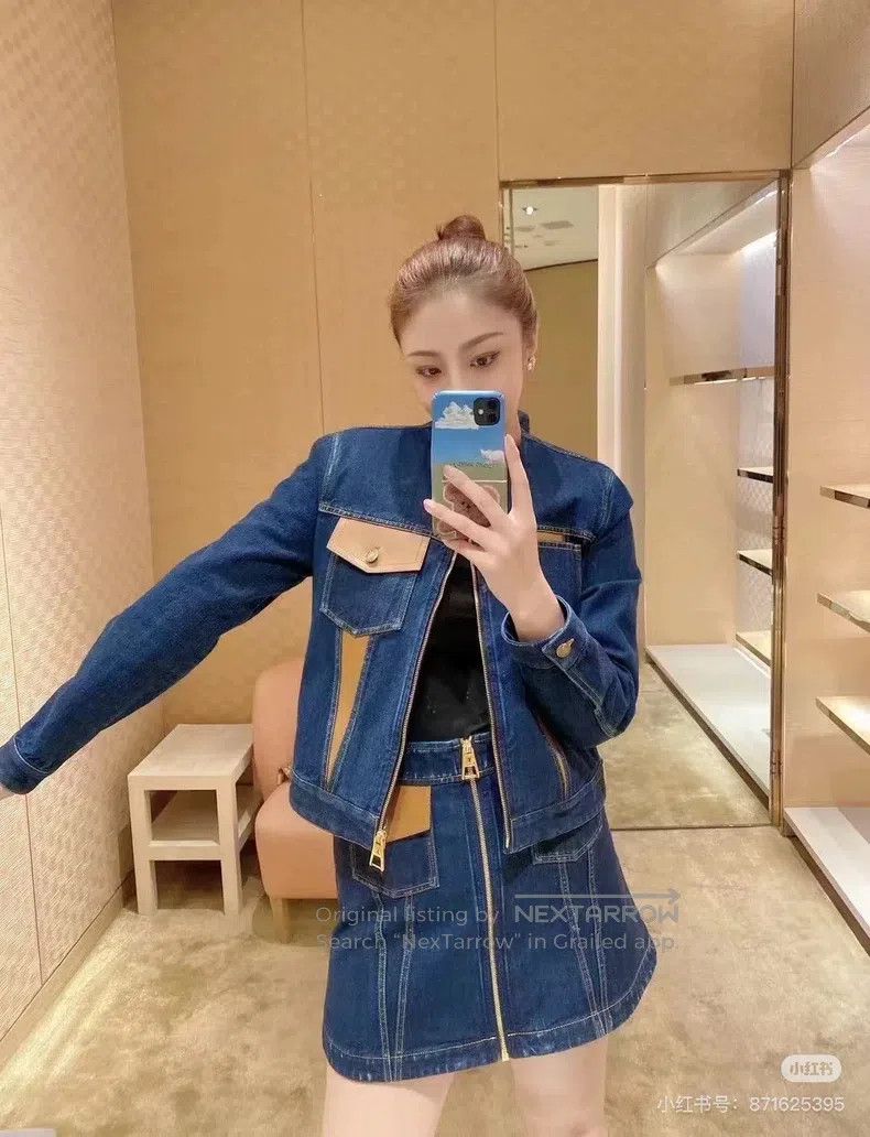 Louis Vuitton Louis Vuitton 23s show blue patchwork two-pocket denim jac Size XS / US 0-2 / IT 36-38 - 9 Thumbnail