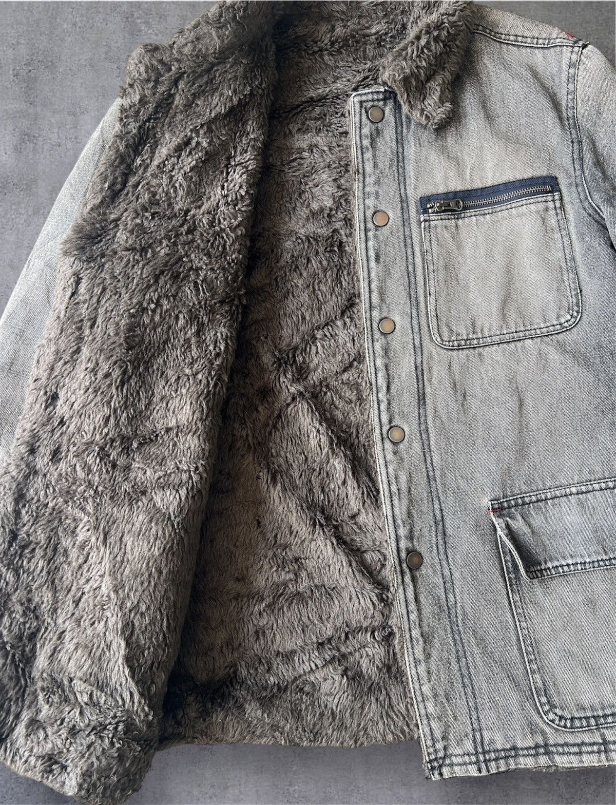 If Six Was Nine × Japanese Brand × PPFM VINTAGE PPFM SHERPA QUILTED LINED BUTTON UP JACKET Size US M / EU 48-50 / 2 - 11 Thumbnail