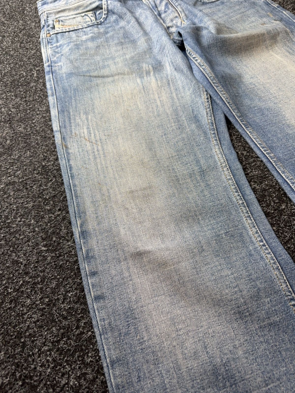 Diesel Luxury 00s Y2K Dirty Diesel Larkee Straight Leg Faded Jeans Size US 34 / EU 50 - 5 Thumbnail