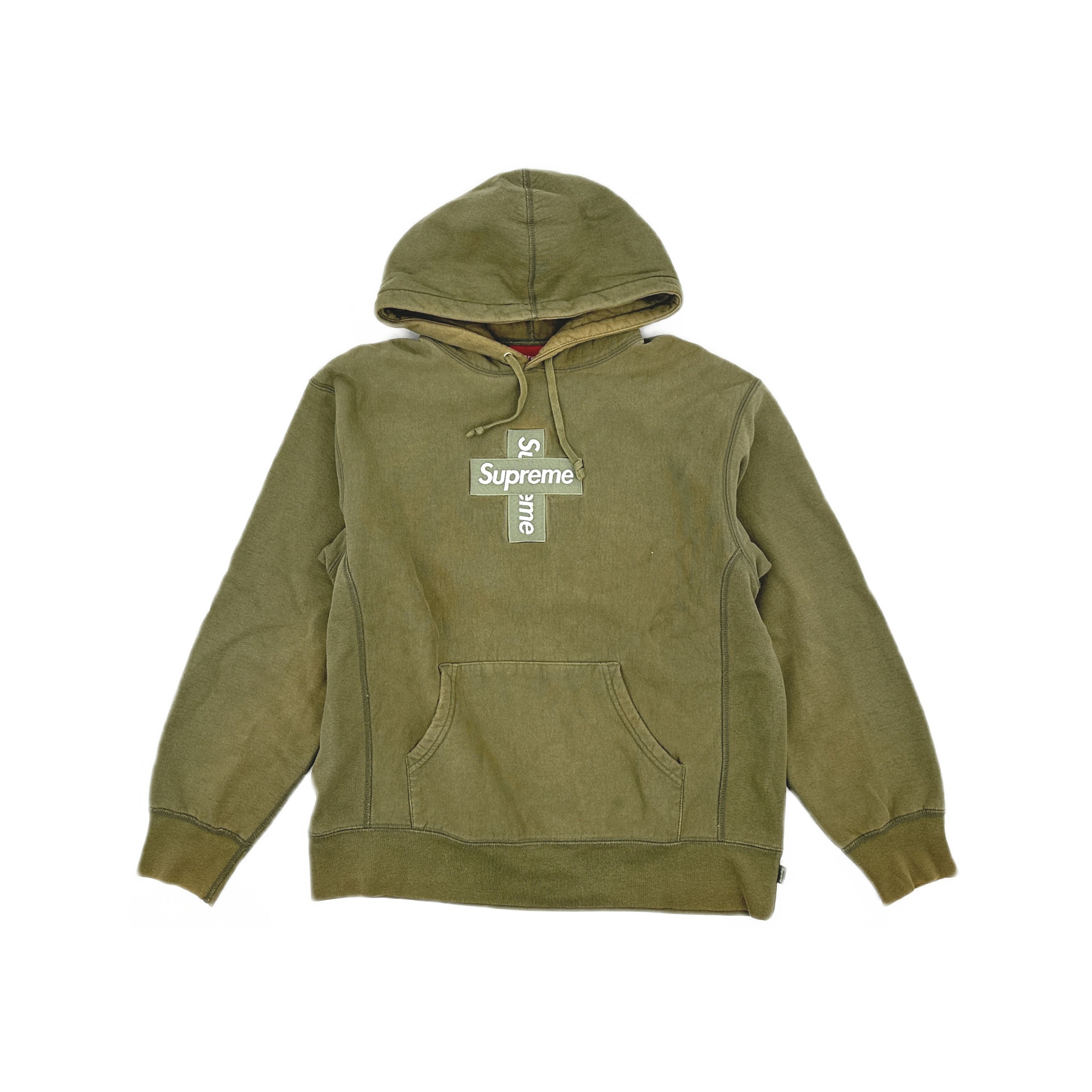 Supreme Olive Box Logo Hoodie | Grailed