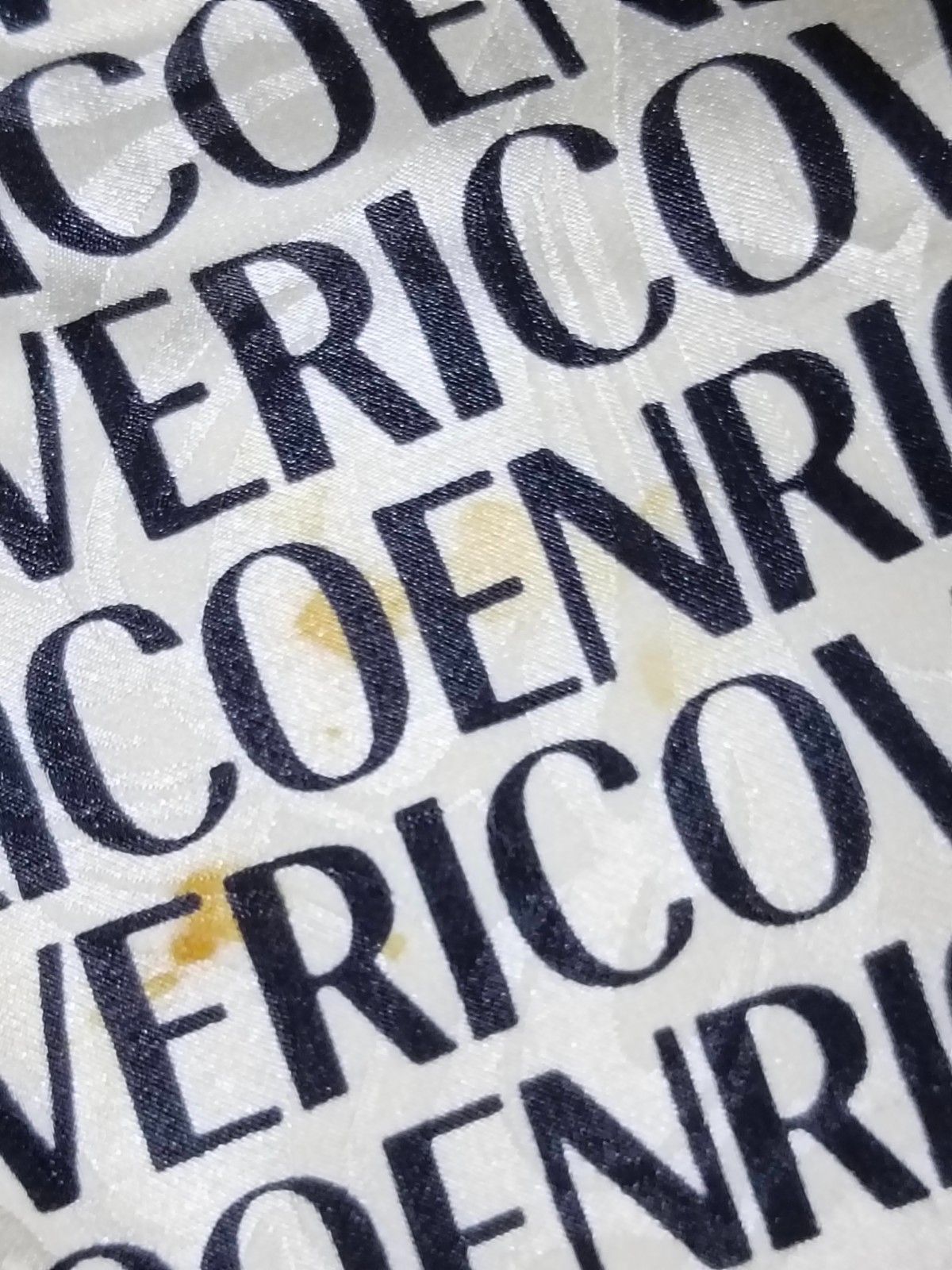 Enrico Coveri ENRICO COVERI Italy Logo Monogram Black White Silk Scarf Size ONE SIZE - 10 Thumbnail
