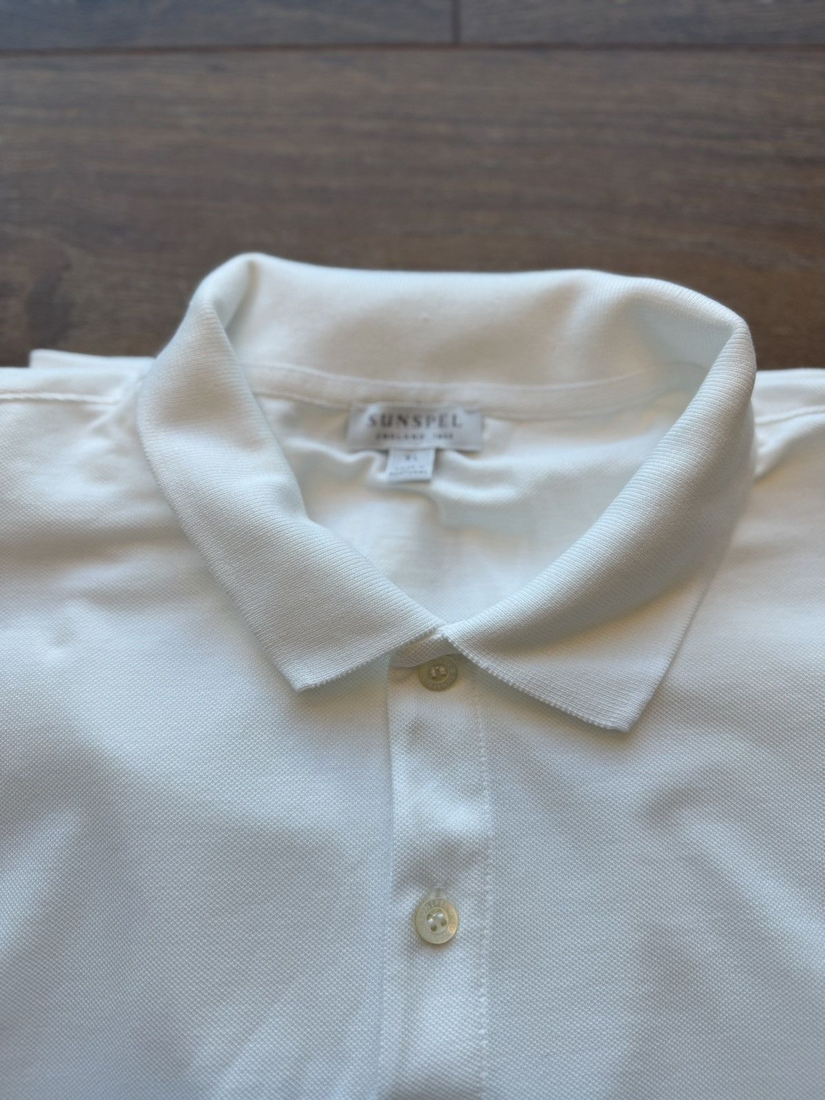 Sunspel Sunspel White Piquet Polo - Size XL Size US XL / EU 56 / 4 - 2 Thumbnail