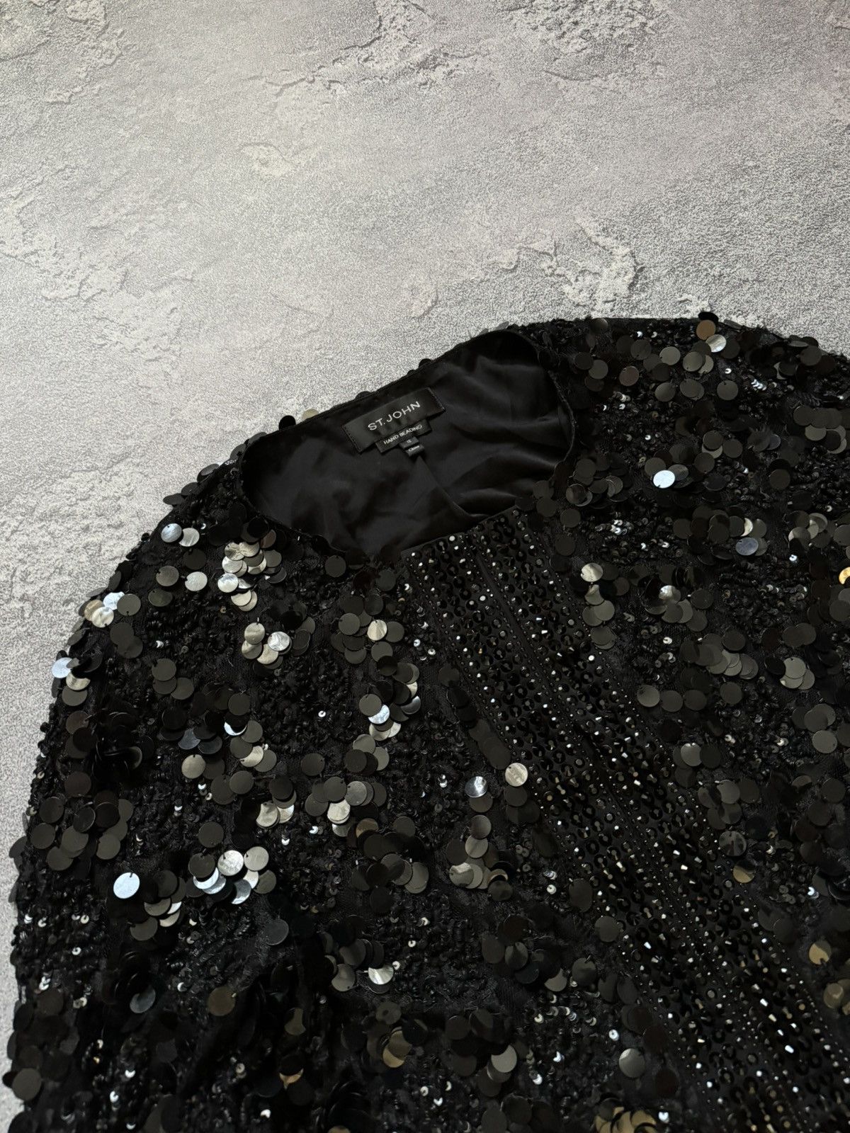 St. John × Vintage ST. JOHN size12 hand beading rhinestones blazer jacket 00s Size XL / US 12-14 / IT 48-50 - 2 Thumbnail