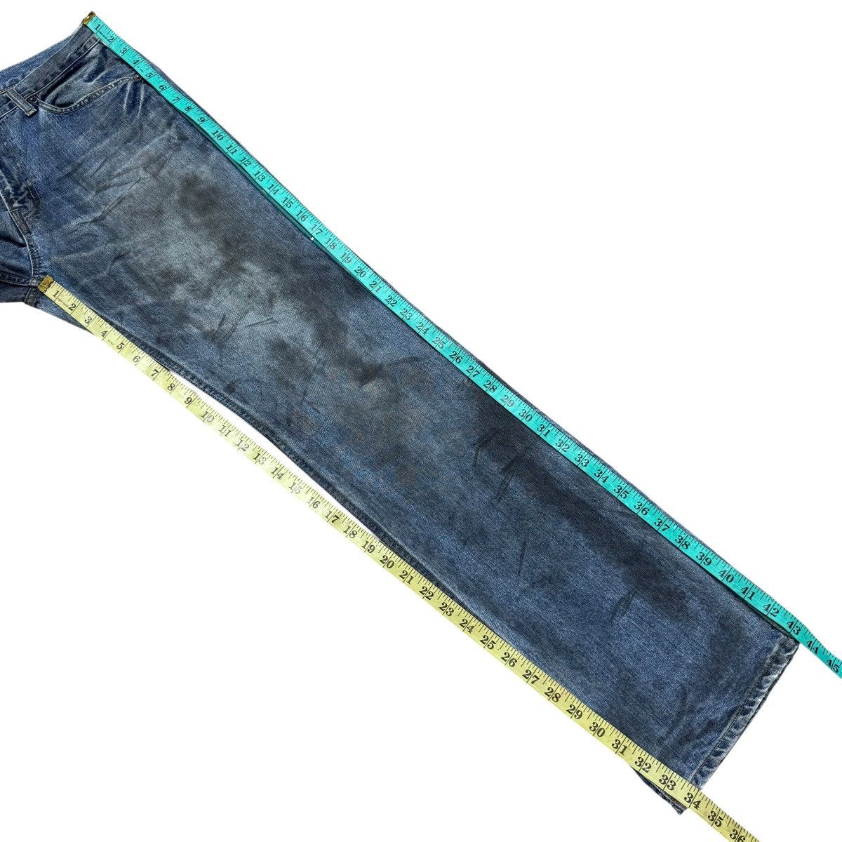 PPFM PPFM Distressed Denim Painted Airbrush Side Striped Jeans Size US 33 - 18 Thumbnail