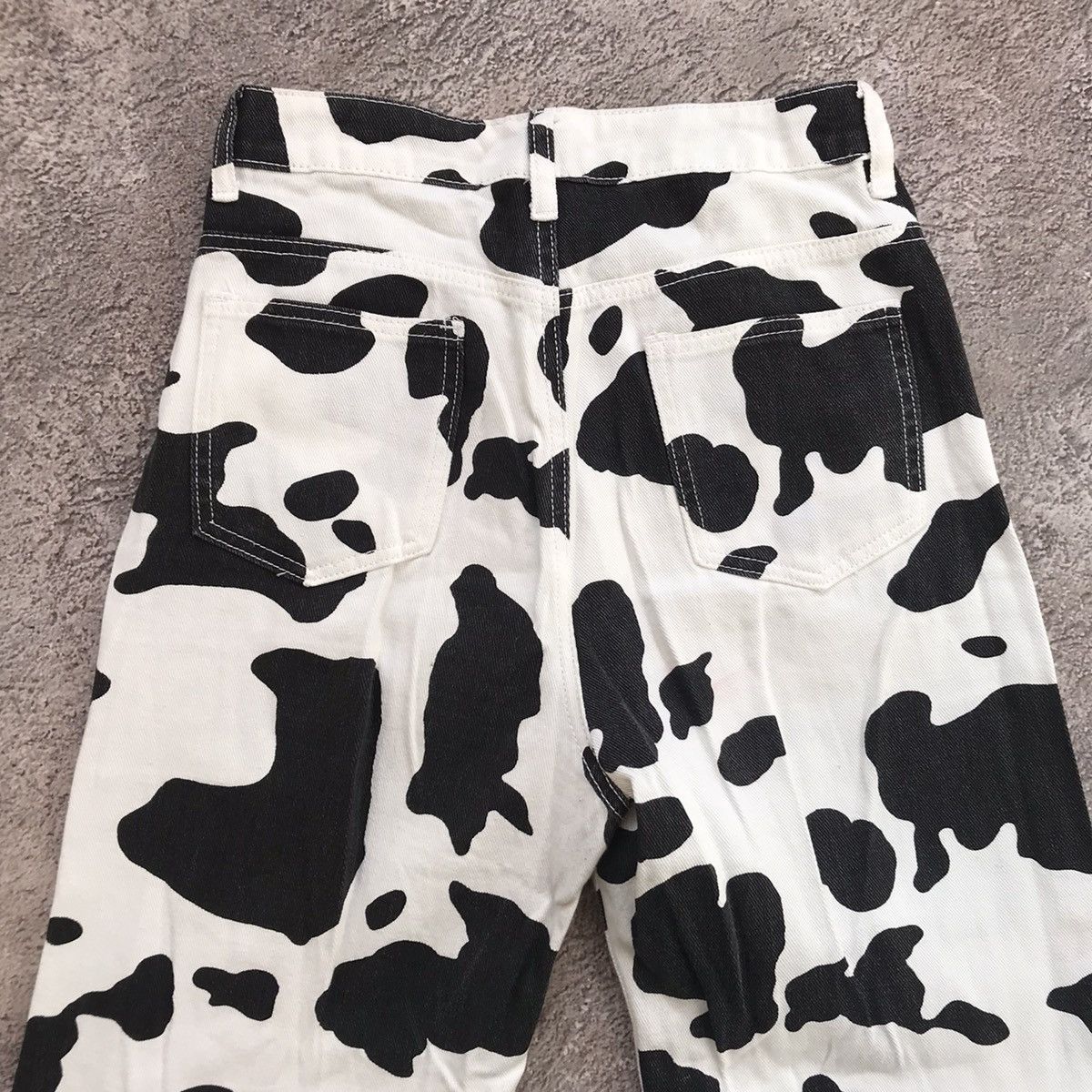 Vintage Y2K Cow Print Baggy Flared Parachute Pants Streetwear 26 Size 26" / US 2 / IT 38 - 5 Thumbnail