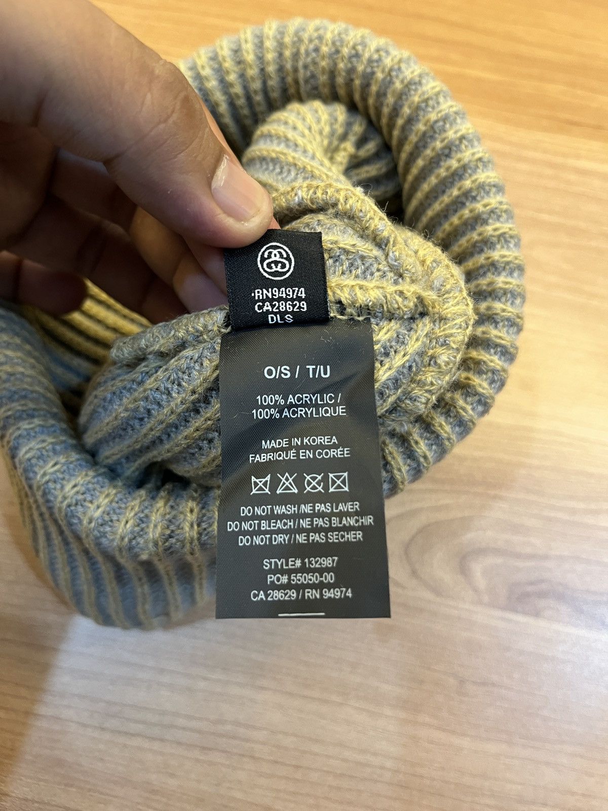 Stussy Stussy 2 Tone Knit Short Beanie Hat Size ONE SIZE - 6 Thumbnail
