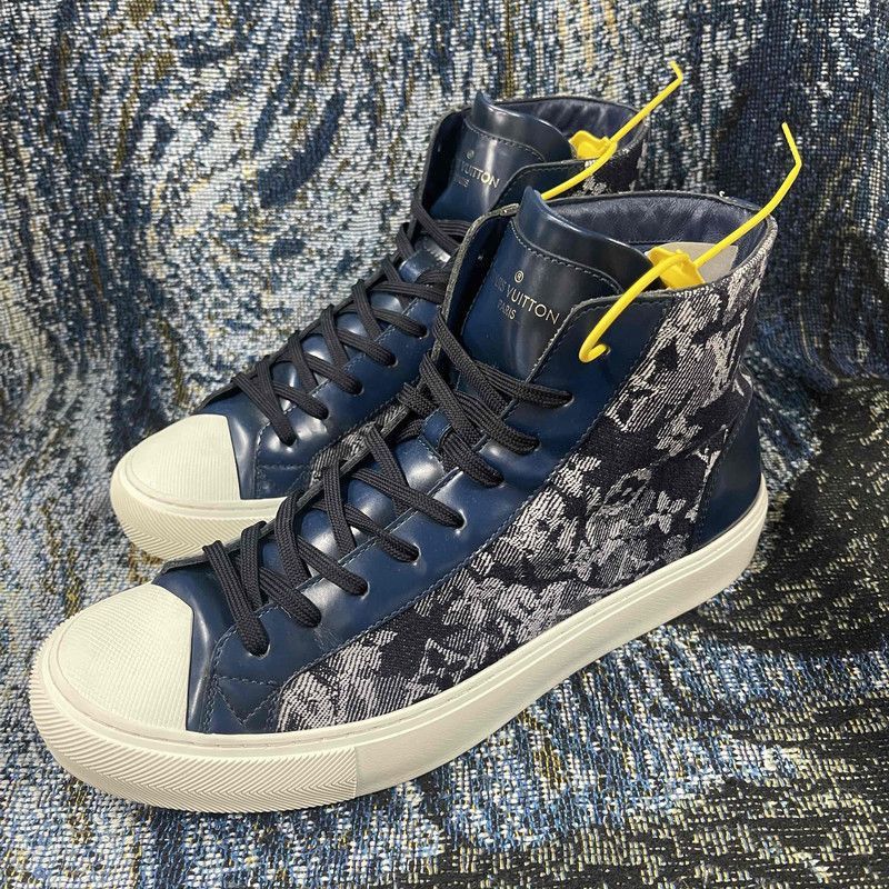 Louis Vuitton Louis Vuitton Tattoo High-Top Sneakers in Dark Blue -2508 Size US 7.5 / EU 40-41 - 1 Thumbnail
