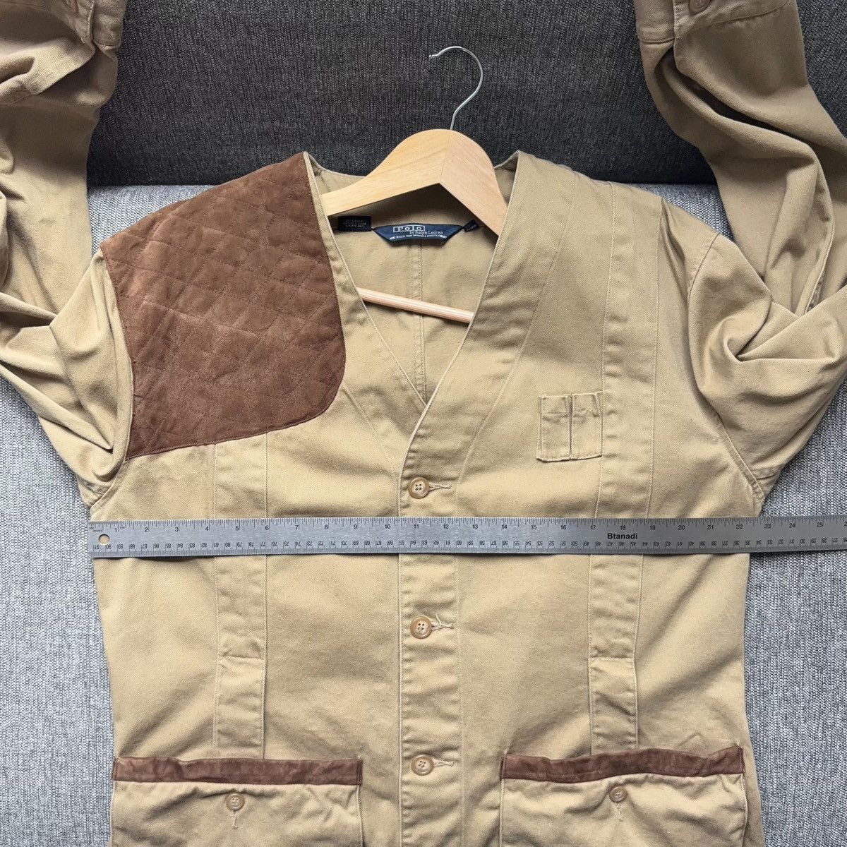 Polo Ralph Lauren Vintage Hunting Shooting Jacket Suede Leather Patch Gun Size US L / EU 52-54 / 3 - 13 Thumbnail