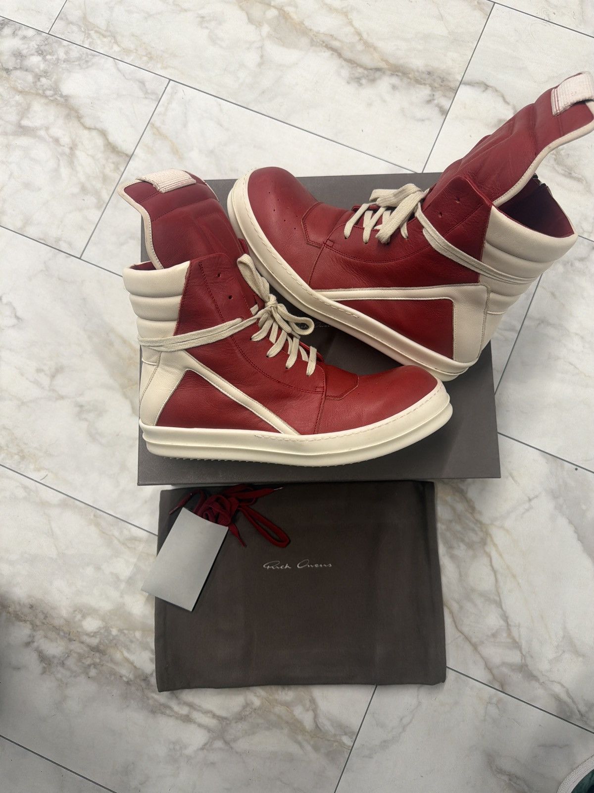 Rick Owens Geobasket Cardinal