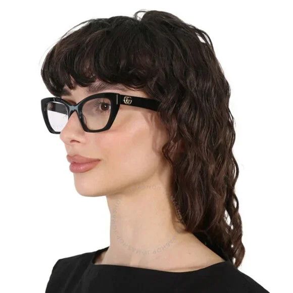 Gucci NEW GUCCI GG1334O 001 EYEGLASSES WOMEN BLACK CAT EYE GUCCI Size ONE SIZE - 3 Thumbnail
