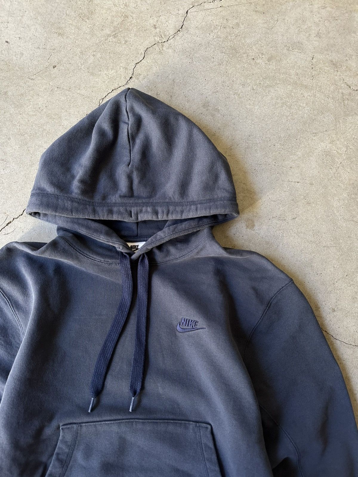 Nike Vintage Y2K Navy Nike swoosh hoodie Size US XS / EU 42 / 0 - 2 Thumbnail