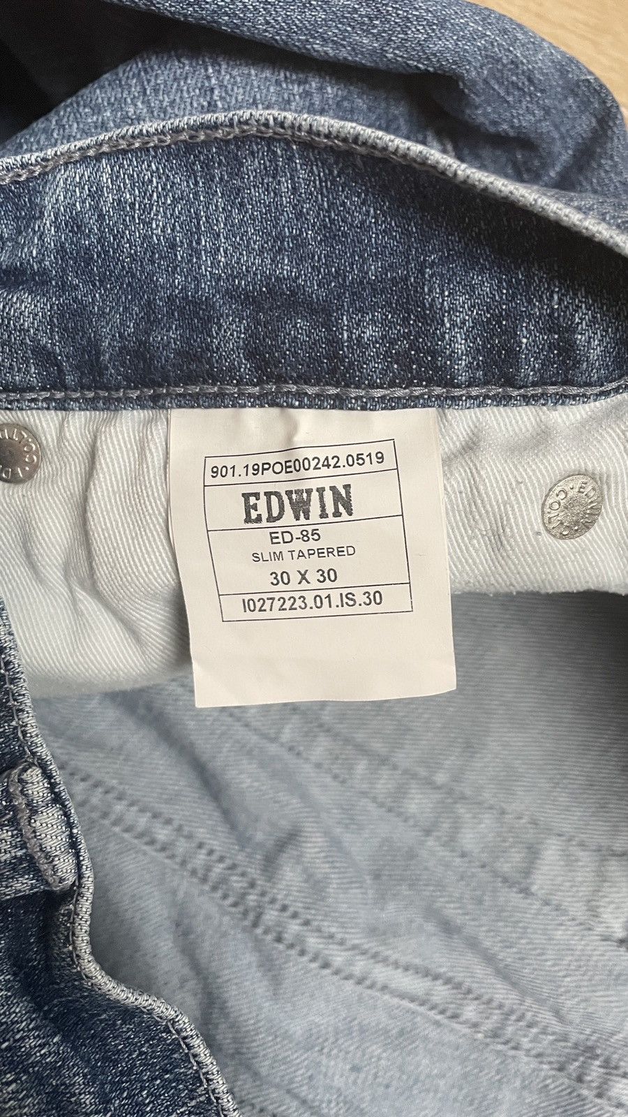 Edwin × Japanese Brand × Vintage 90s Vintage Distressed Edwin Japanese Jeans Denim Pants Size US 30 / EU 46 - 7 Thumbnail