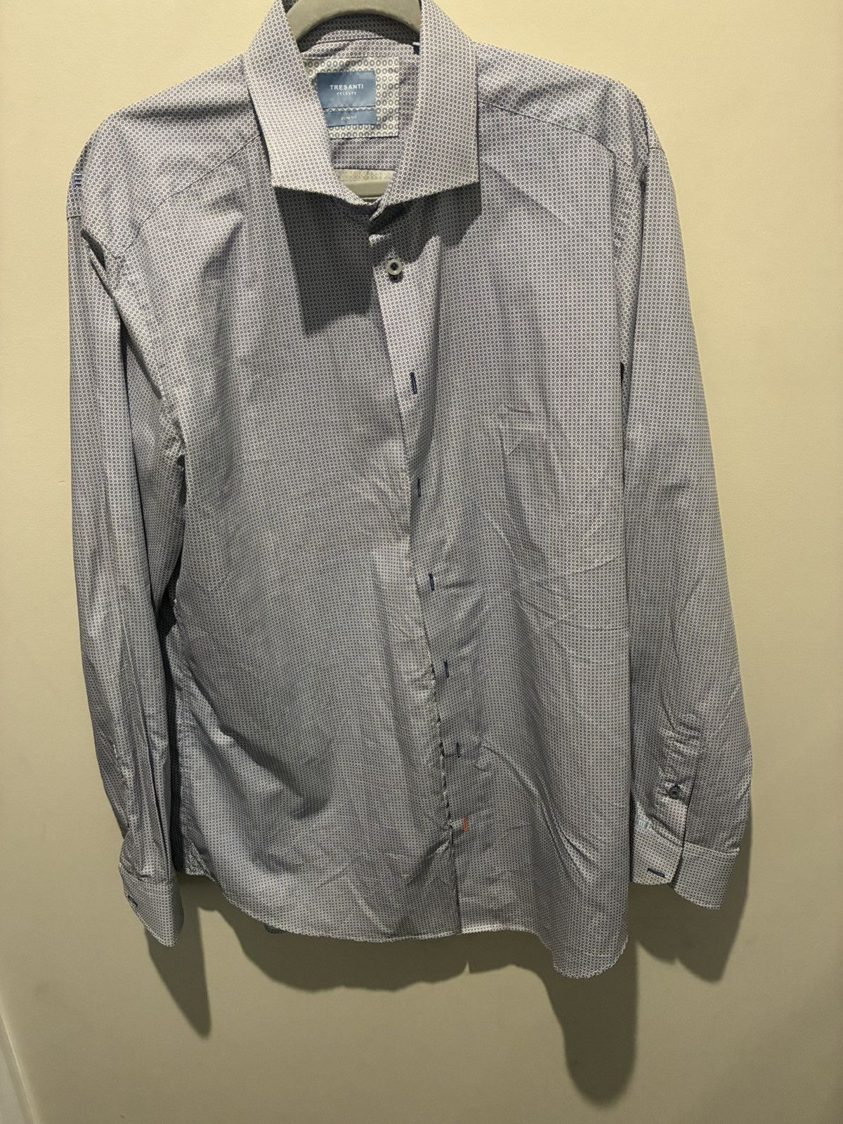 Other Tresanti Celeste blue slim fit shirt Size 18/46 Size US XXL / EU 58 / 5 - 5 Thumbnail
