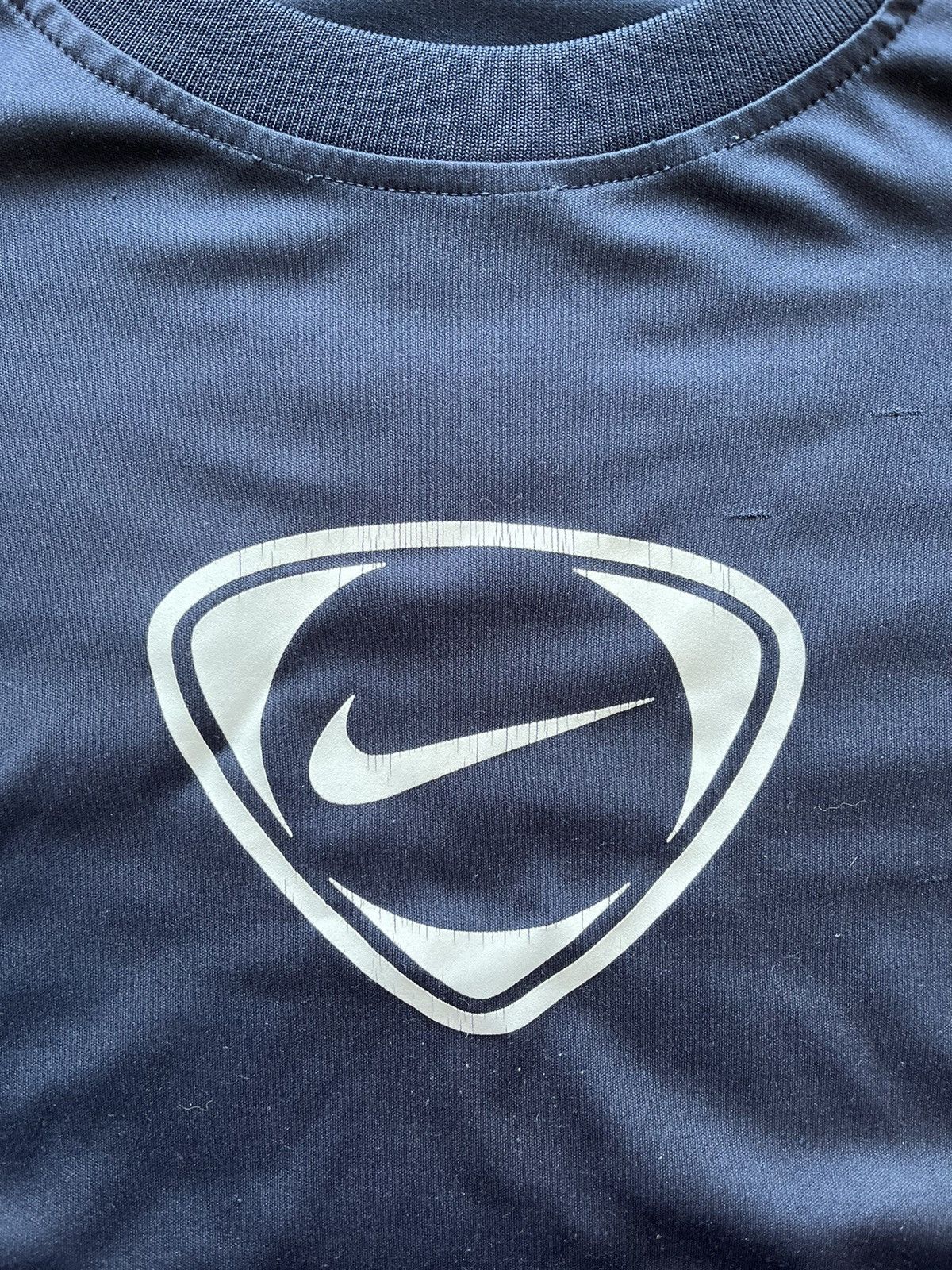 Nike × Vintage 90's NIKE TEAM BIG CENTRAL SWOOSH LOGO Y2K RETRO TEE Size US M / EU 48-50 / 2 - 2 Thumbnail