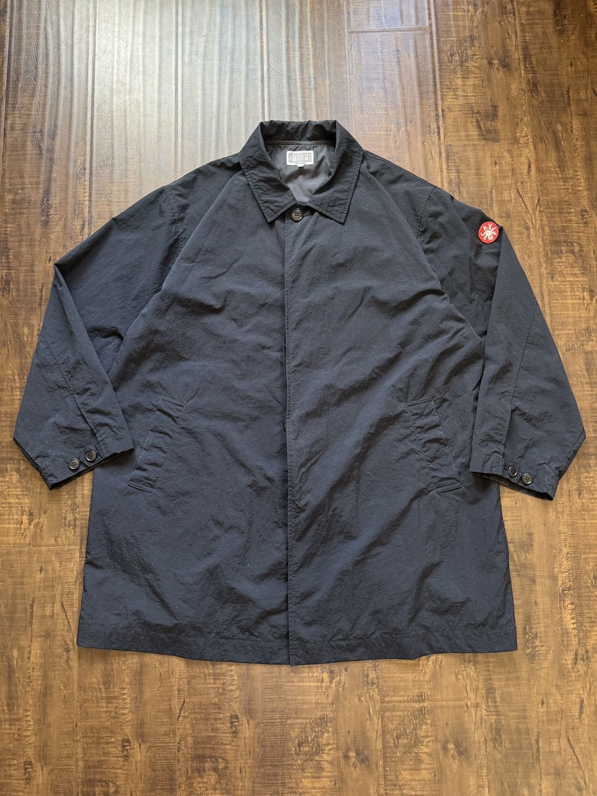 image of Cav Empt Nylon Water Resistant Coat Ss22 in Black, Men's (Size Medium)