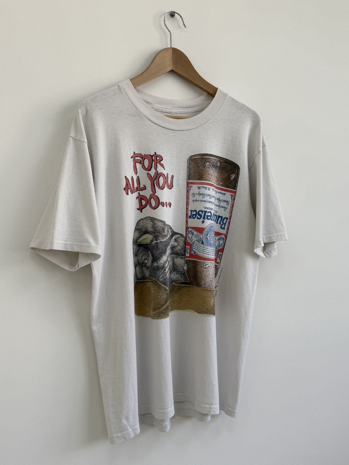 Vintage Vintage 1995 Budwiser Graphic T-Shirt Size US XL / EU 56 / 4 - 2 Thumbnail