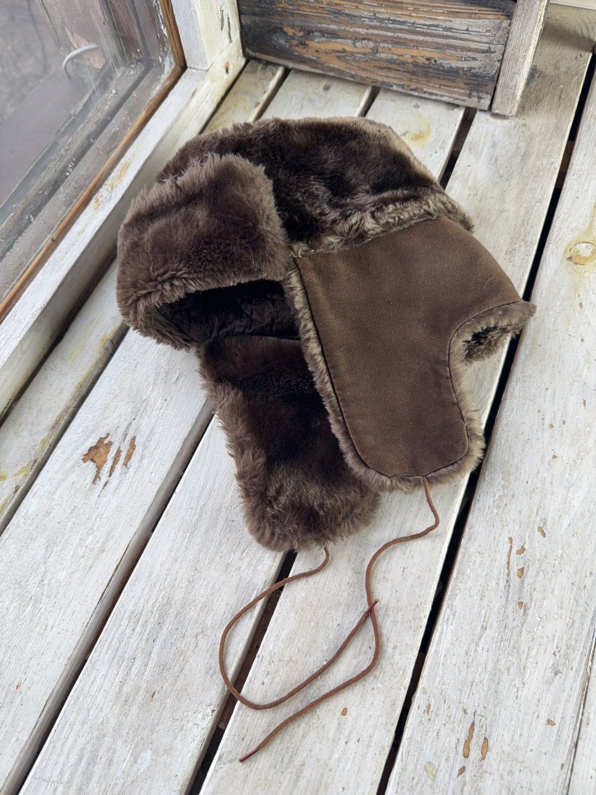 Japanese Brand Vintage Y2K 90s Retro Ushanka Fuzzy Mohair Trapper hat Size ONE SIZE - 6 Thumbnail