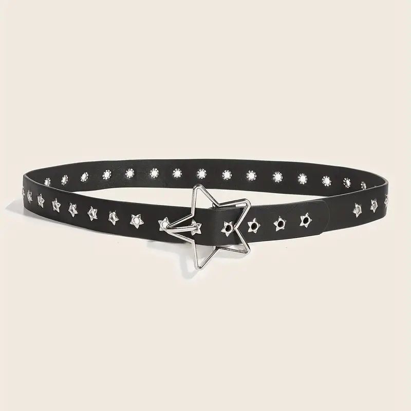 Designer Star Trend Vintage Belt Riveted Belts Menswear Accessories Size ONE SIZE - 2 Thumbnail
