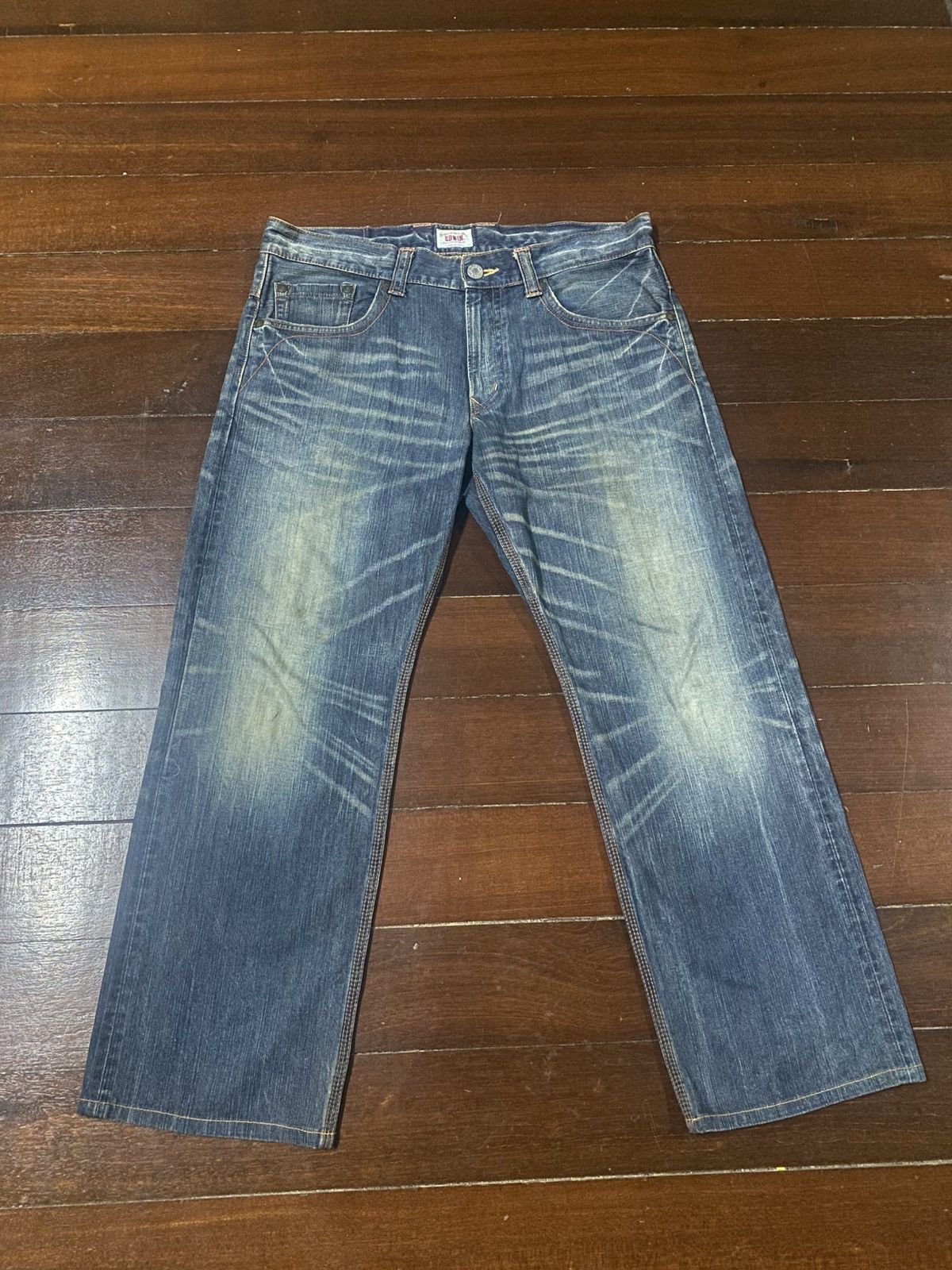 If Six Was Nine Japanese Edwin Exclusive Flared Distressed Jeans wide leg Size US 39 - 1 Thumbnail