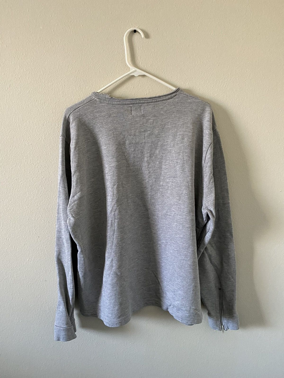 Asos ASOS Sweatshirt With Waffle Hem & Cuff Zips Size US XL / EU 56 / 4 - 6 Thumbnail