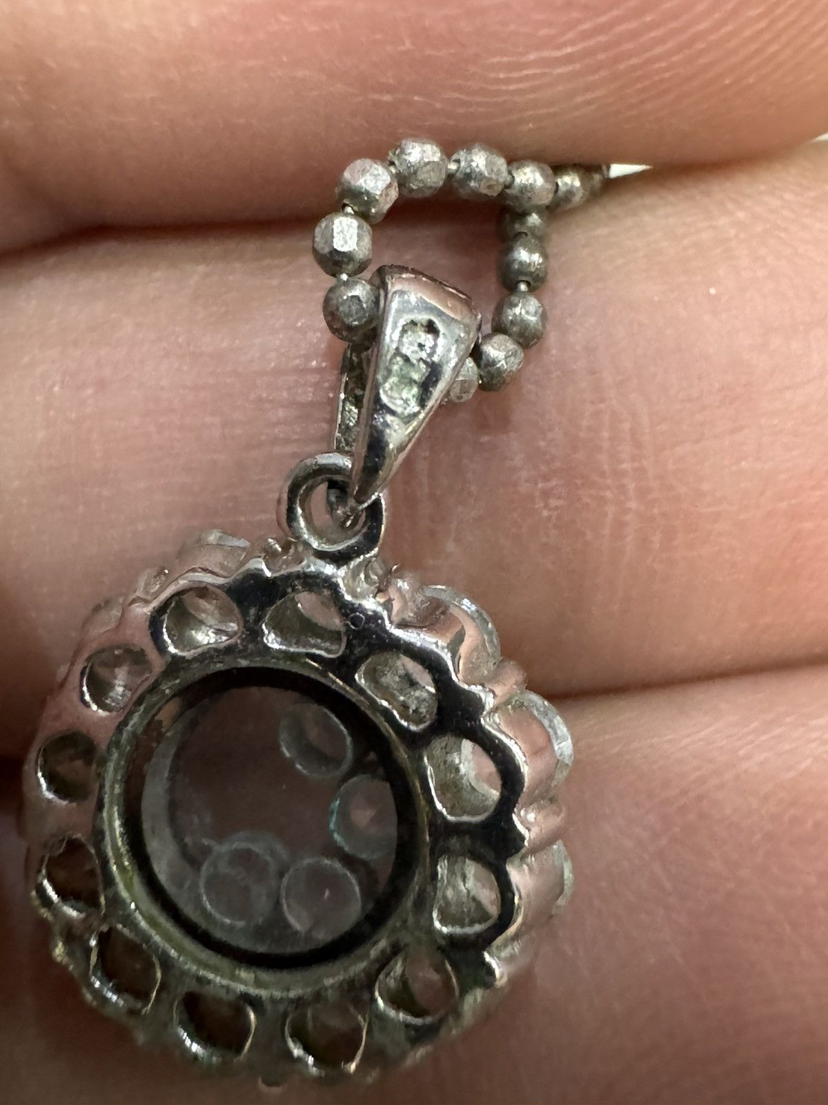 Jewelry 925 SILVER WITH DIAMOND CASE NECKLACE Size ONE SIZE - 2 Thumbnail
