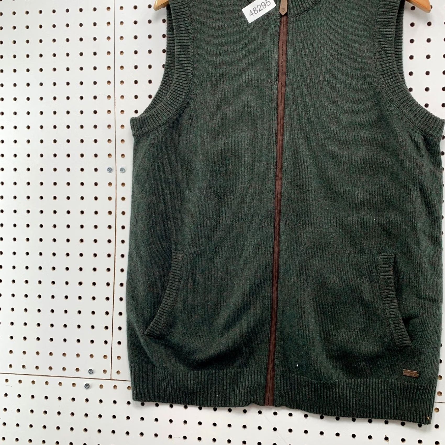 Vintage Dubarry Wool Sweater Vest Mens XL Green Sleeveless Mock Neck Preppy Business Shirt/Top Vest Size US XL / EU 56 / 4 - 5 Thumbnail