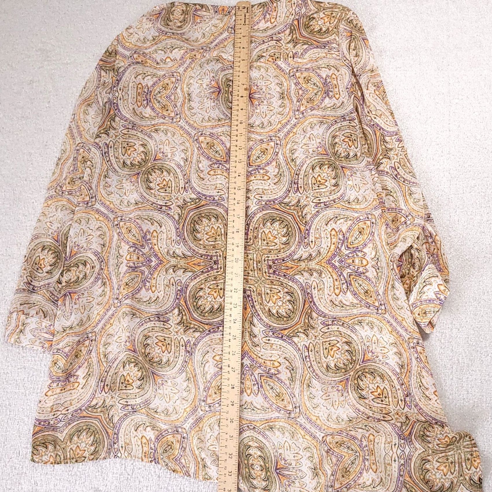 Vintage Chico's Paisley V-Neck High Low Tunic Shirt Women's XL Boho Lightweight Size XL / US 12-14 / IT 48-50 - 5 Thumbnail