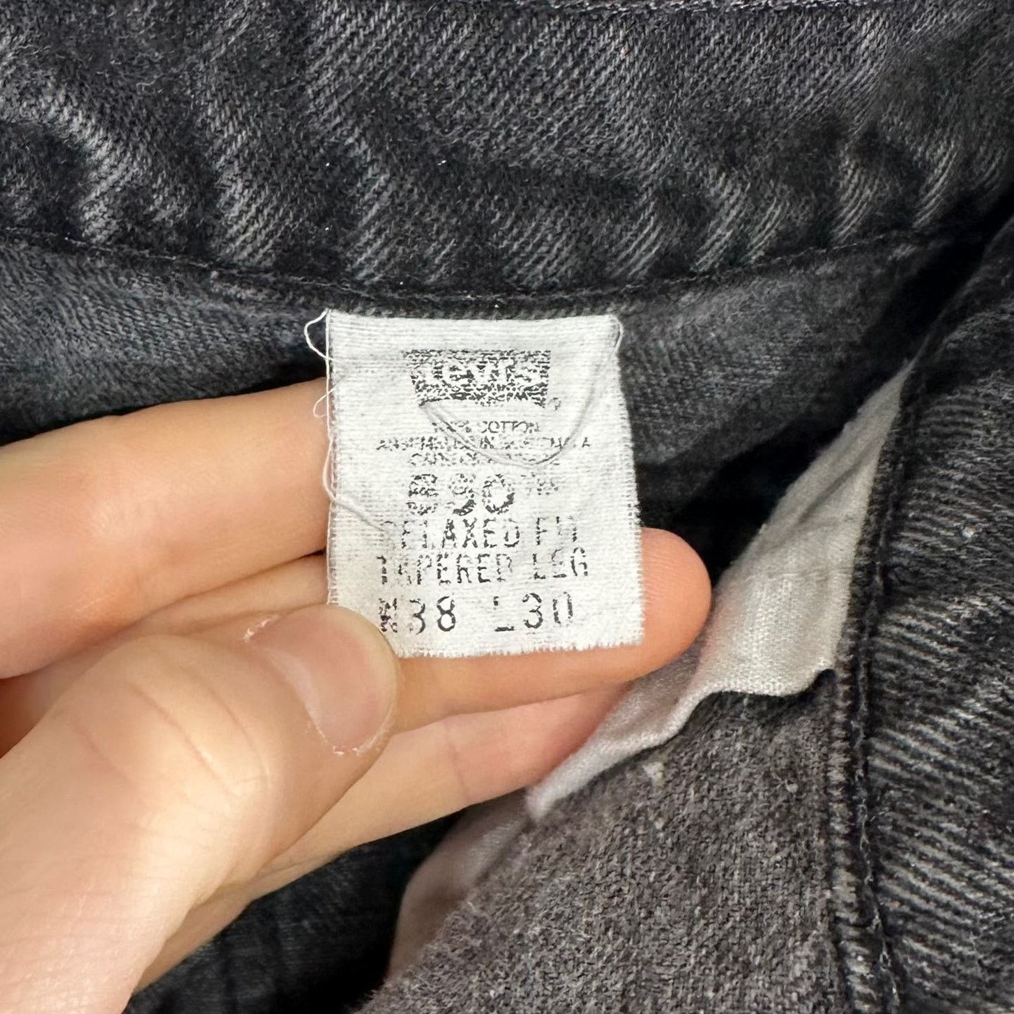 Levi's Vintage 90s Orange Tab Levis Jeans 38x30 Relaxed Black Wash Size US 38 / EU 54 - 5 Thumbnail