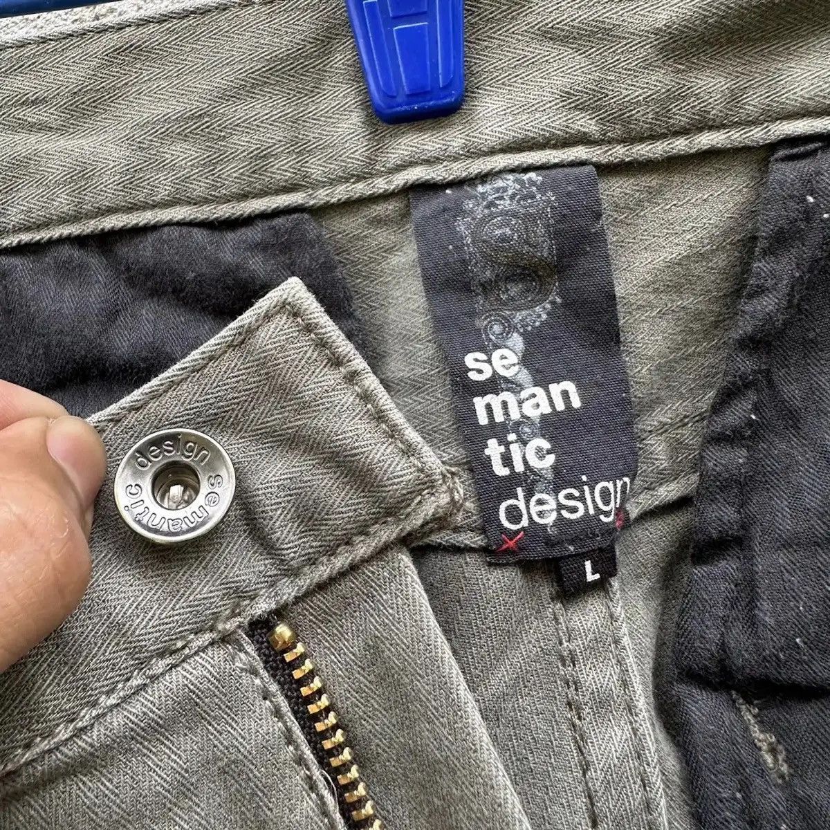 Vintage SEMATIC DESIGN 🔥BONDAGE PUNK FLARE/BOOTCUT RARE MULTI CARGO Size US 32 / EU 48 - 10 Thumbnail