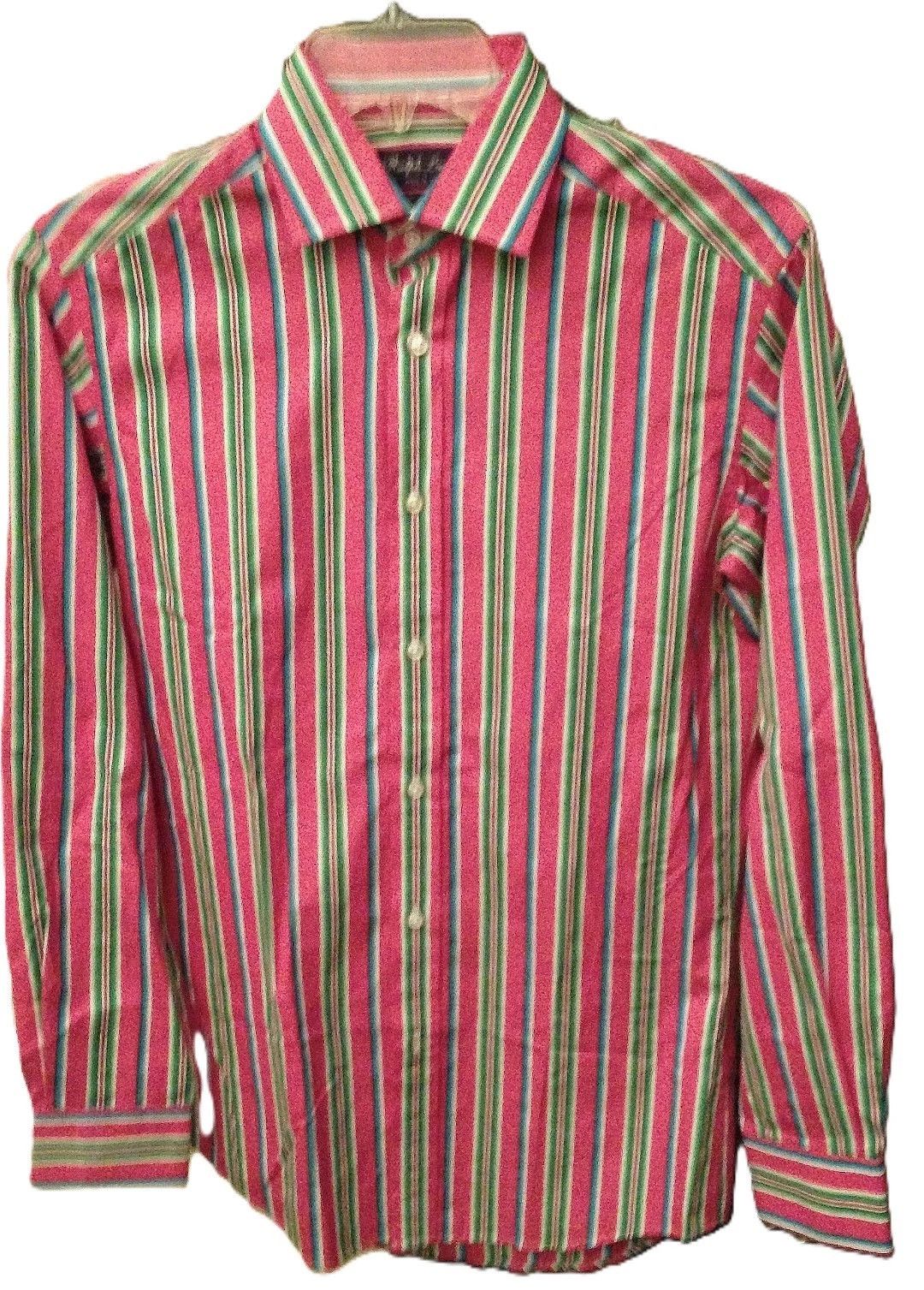 Ralph Lauren Purple Label Ralph Lauren Purple Label Striped Dress Shirt 15 Italy NWOT Size US M / EU 48-50 / 2 - 1 Thumbnail