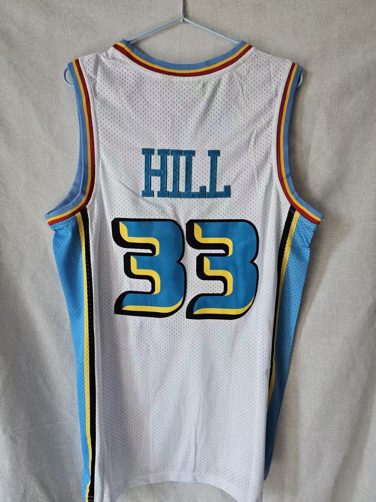 NBA Detroit PISTONS #33 Grant Hill Jersey White Size US XL / EU 56 / 4 - 2 Thumbnail