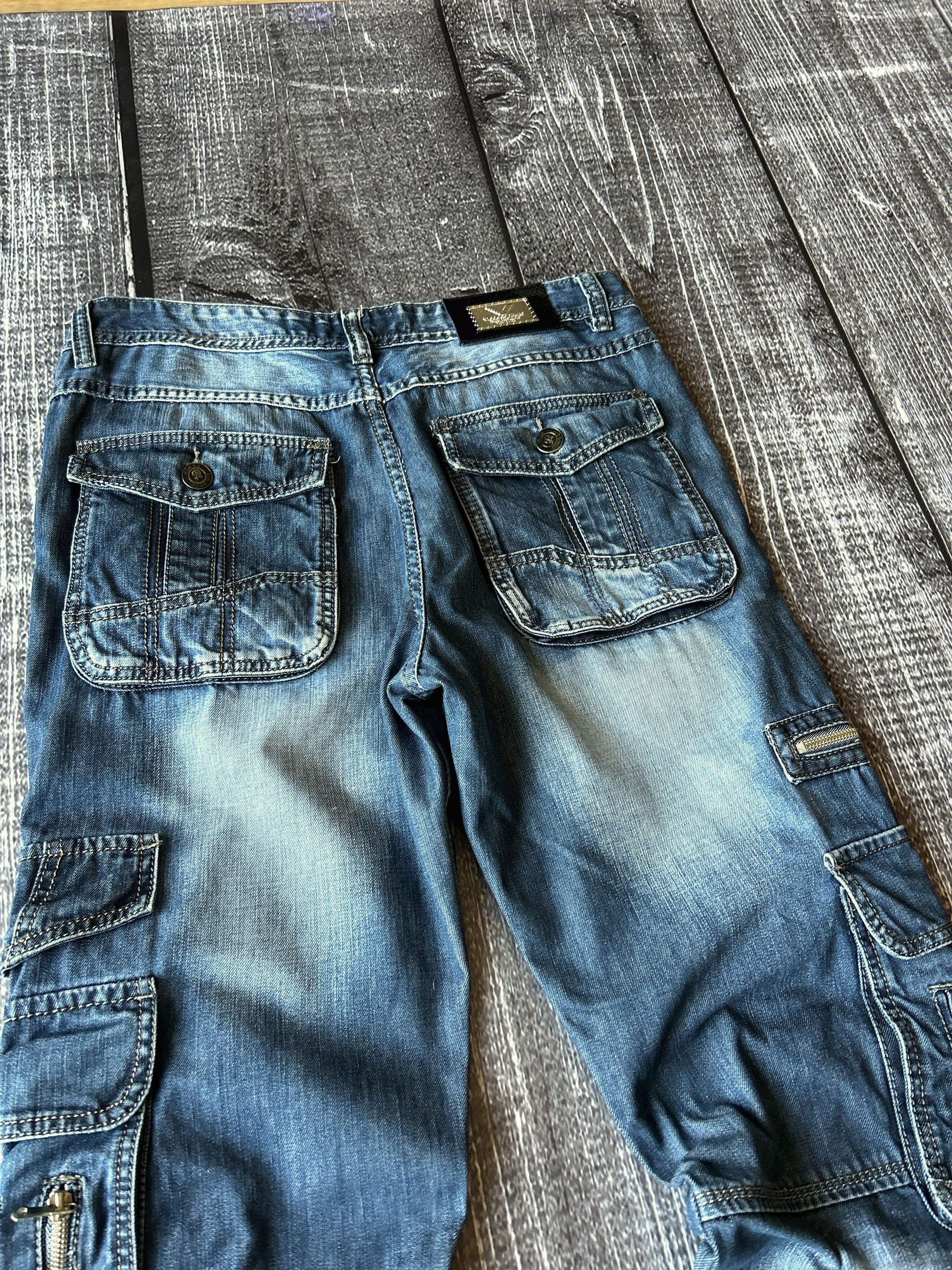 Vintage Vintage Cargo Denim Jeans Multi Pocket Distressed Y2K Skater Size US 32 / EU 48 - 8 Thumbnail