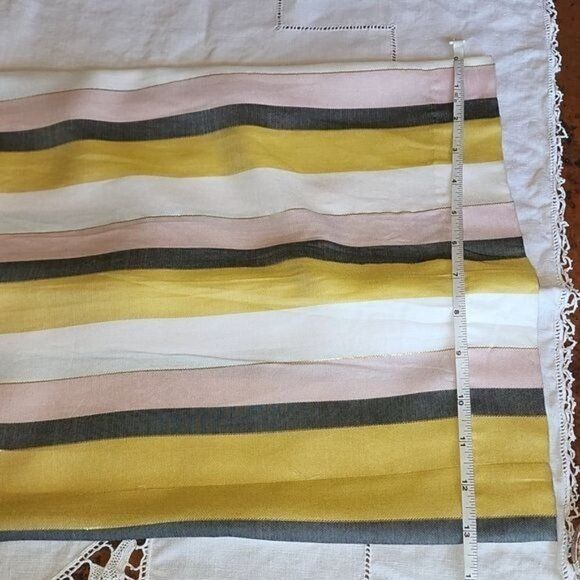 Designer Beige by ECI 2 piece Embellished Striped Colored Rayon Belte Size 34" / US 12 / IT 48 - 16 Thumbnail