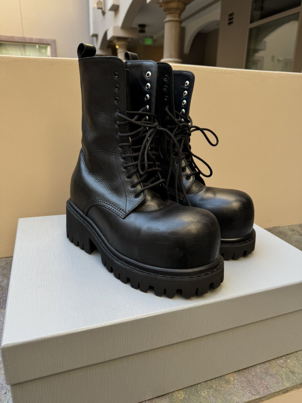 Pre-owned Balenciaga Fw24 Stomper Boot In Black | ModeSens Pre-owned Balenciaga Fw24 Stomper Boot In Black | ModeSens