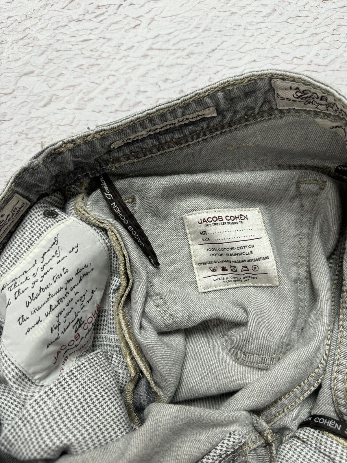 Jacob Cohen Jacob Cohen grey luxury denim handmade Japanese fabric jeans Size US 31 - 16 Thumbnail
