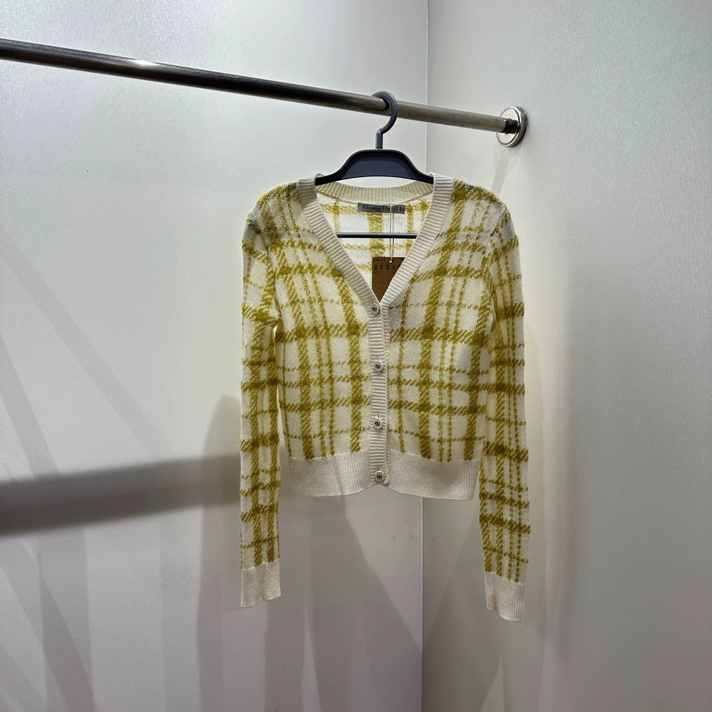 Christian Dior Monsieur Dior mar216 Check CD button Wool Mohair cardigan 36 Size XS / US 0-2 / IT 36-38 - 1 Thumbnail