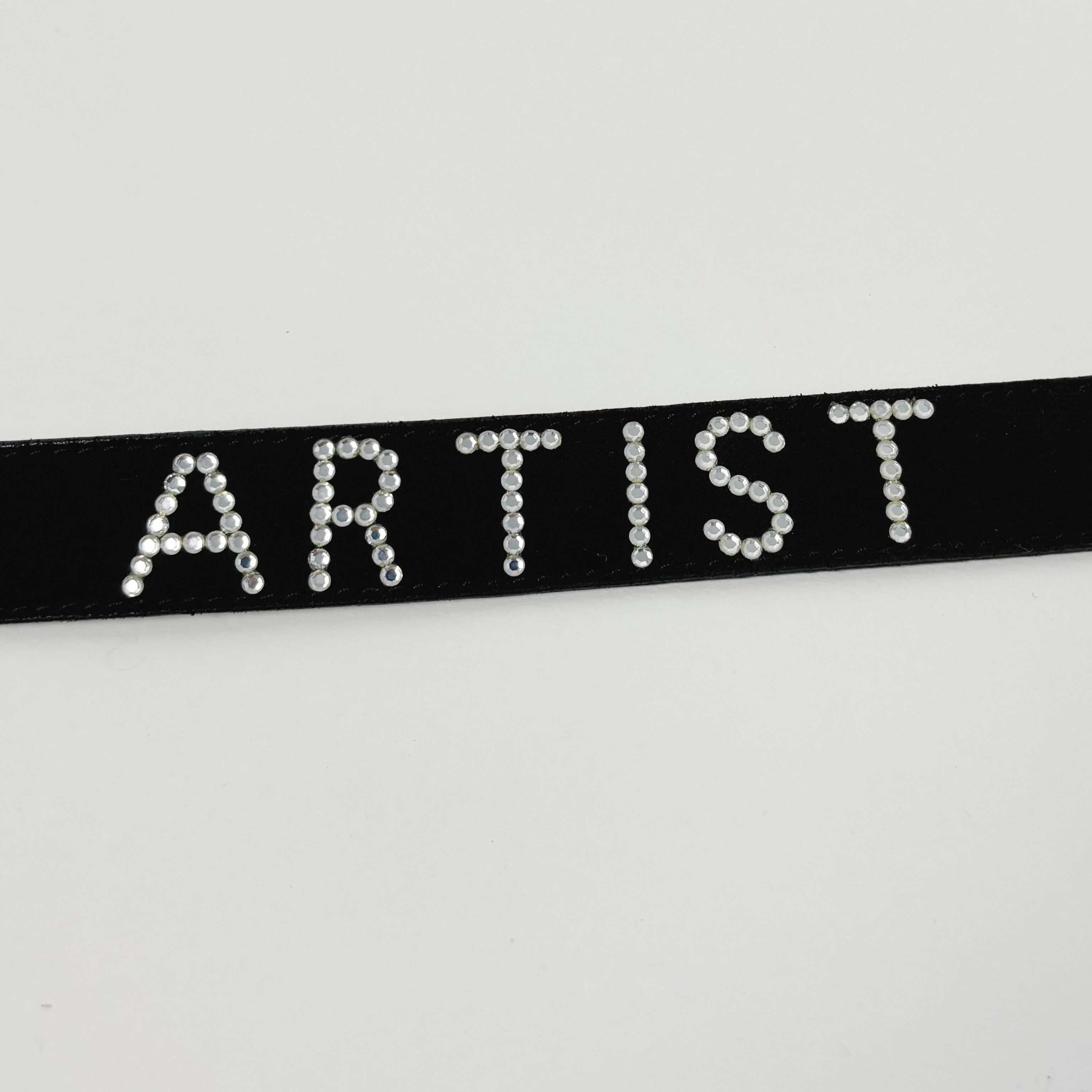 Sonia Rykiel Sonia Rykiel "Artist" Rhinestone brown suede leather belt Size ONE SIZE - 2 Thumbnail