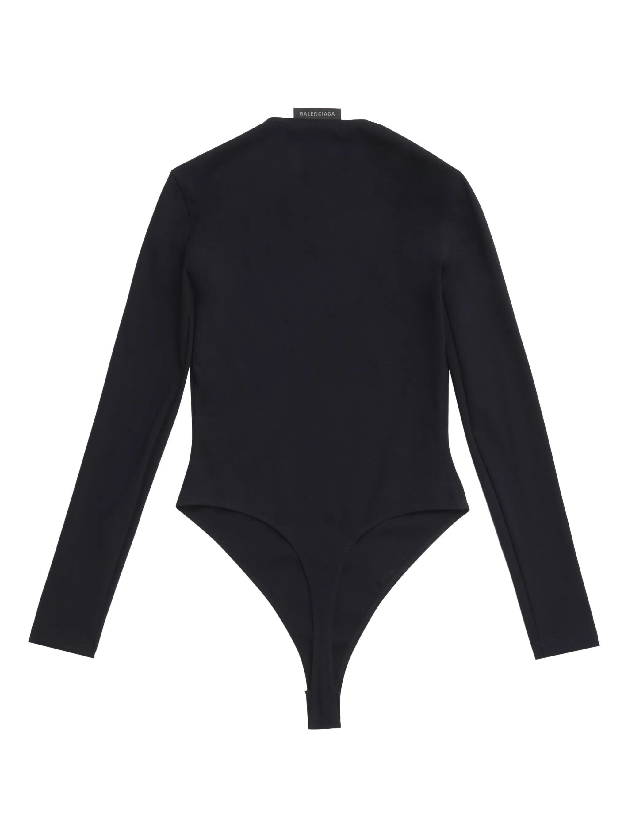 Balenciaga o1mt1gz0325 Outside Loop Fitted Top Bodysuit in Black Size M / US 6-8 / IT 42-44 - 3 Thumbnail