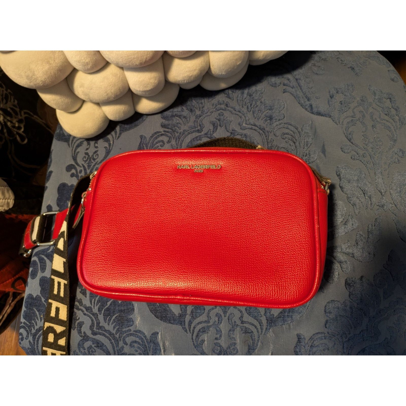 Karl Lagerfeld Karl Lagerfeld PARIS Leather Maybelle Red Crossbody Size ONE SIZE - 2 Thumbnail