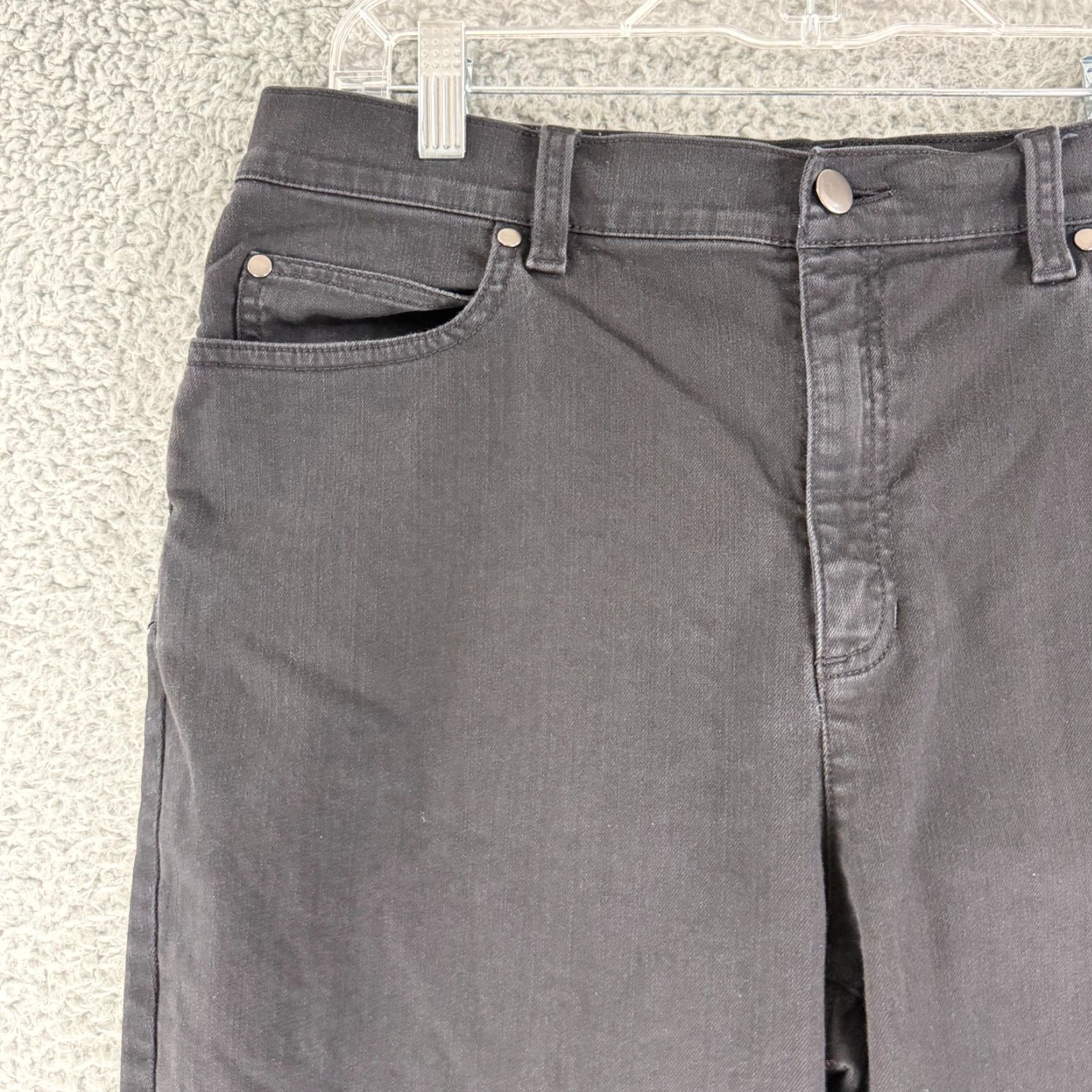Eileen Fisher Eileen Fisher Jeans Womens Medium Black Straight Leg High-Rise Casual Stretch Size 32" / US 10 / IT 46 - 2 Thumbnail