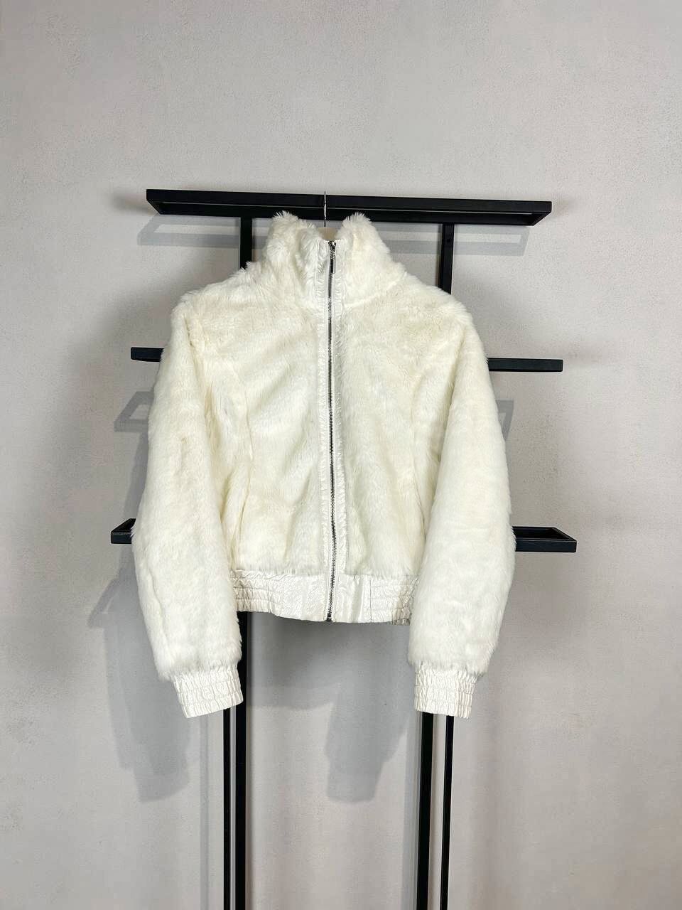 Japanese Brand Cropped Faux Fur Jacket White Soft Girl Coquette Y2K Core Size US S / EU 44-46 / 1 - 5 Thumbnail