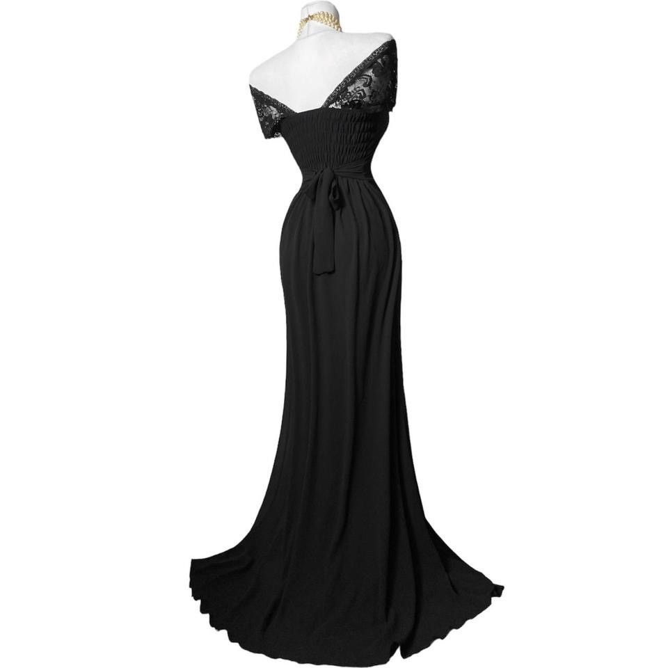 Vintage Dark fashion Vamp maxi evening dress Size S / US 4 / IT 40 - 2 Thumbnail