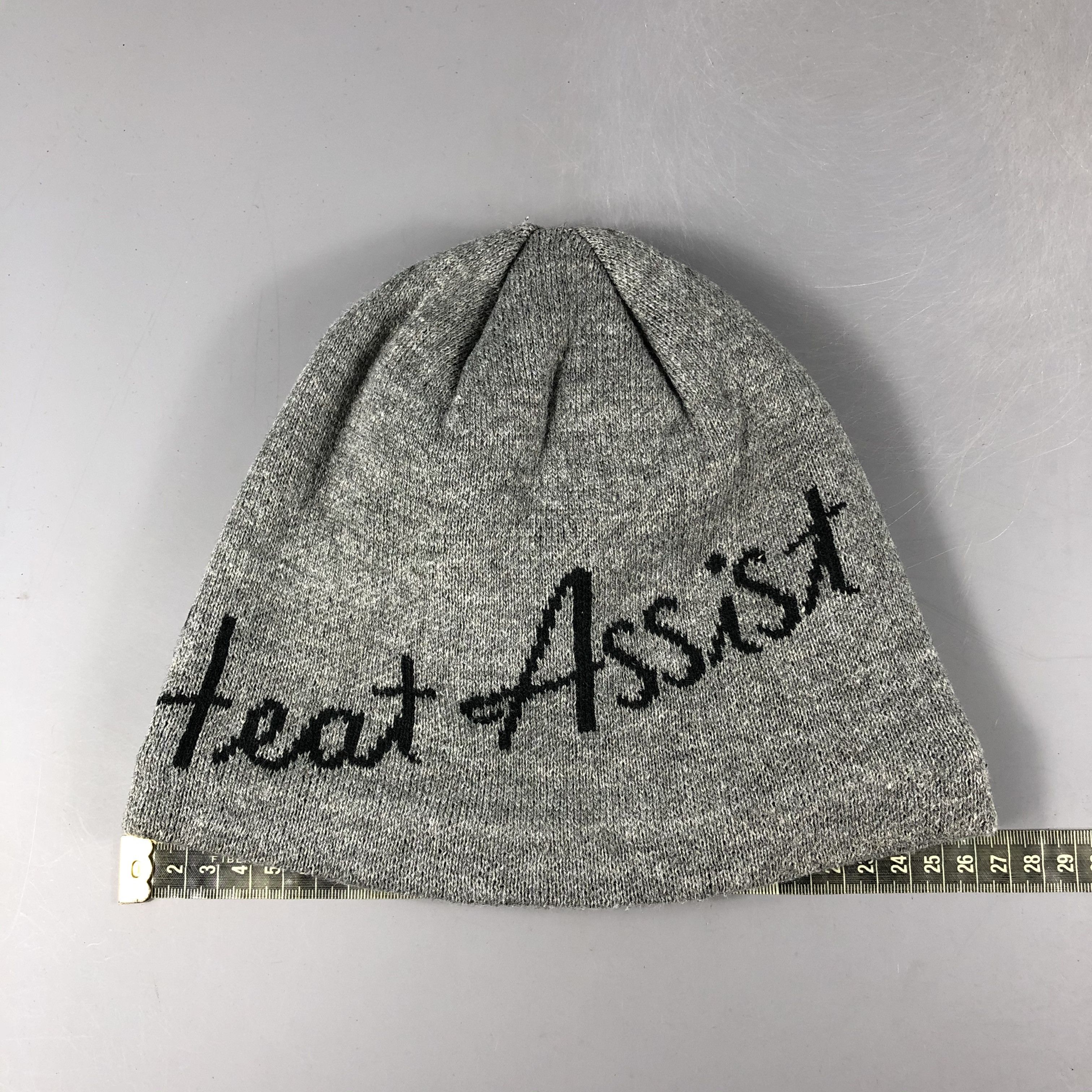 Vintage Heat Assist Gray Beanie Snow Hat Snow Cap -D1189 Size ONE SIZE - 4 Thumbnail